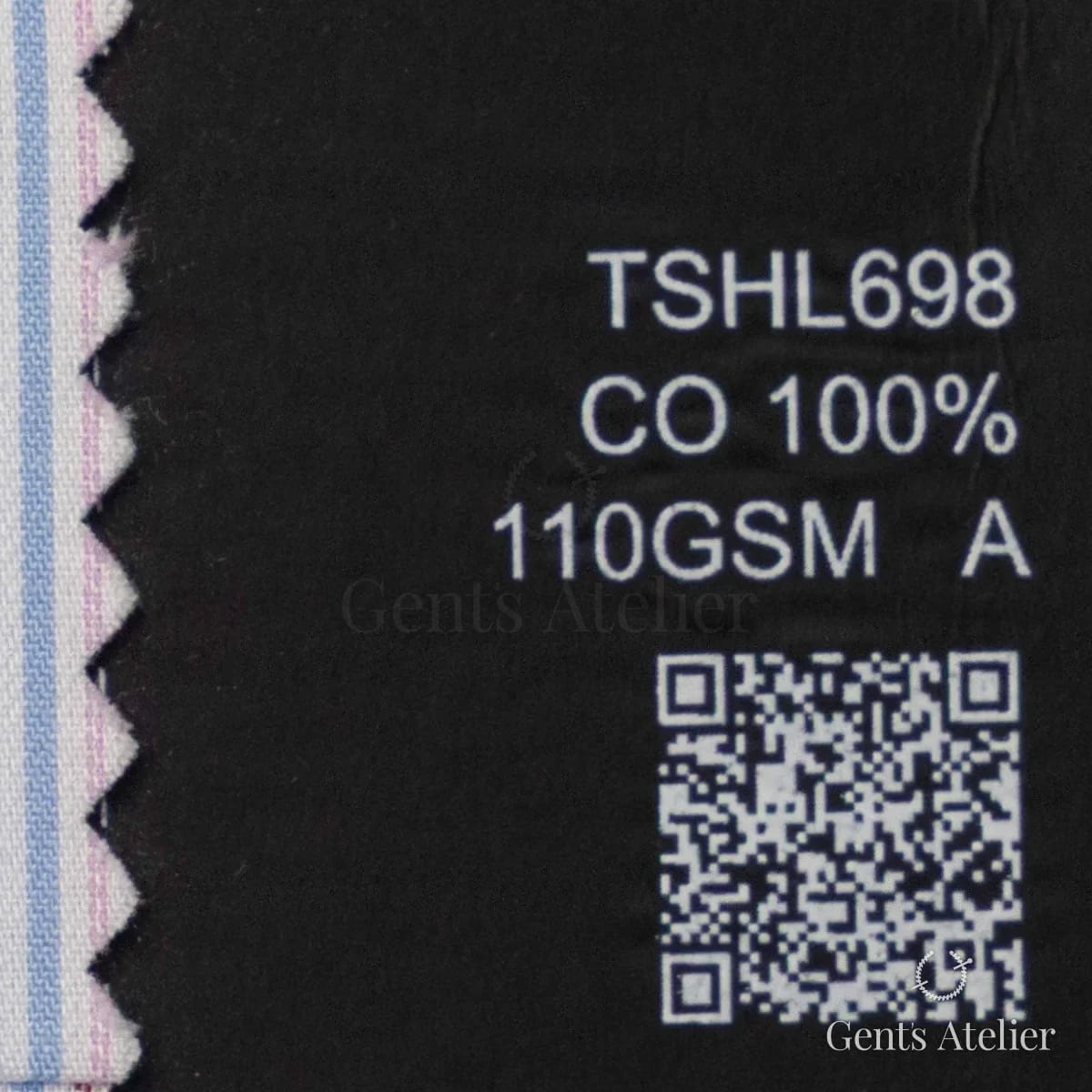 Образец ткани Geneva TSHL698 с этикеткой — Белый / Голубой