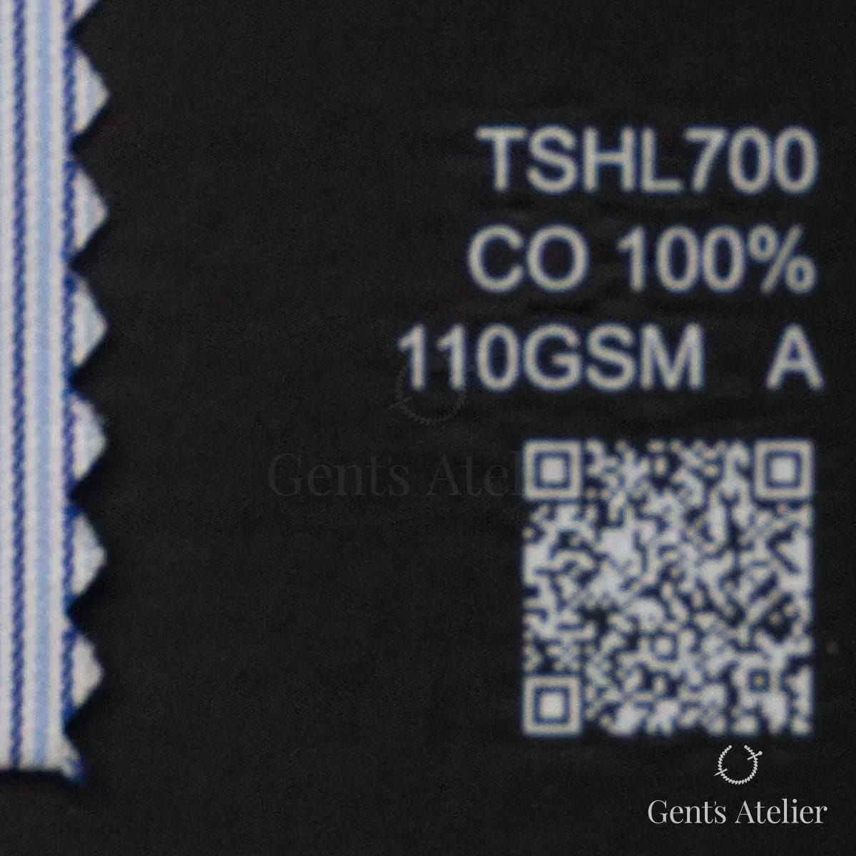 Образец ткани Geneva TSHL700 с этикеткой — Белый / Голубой