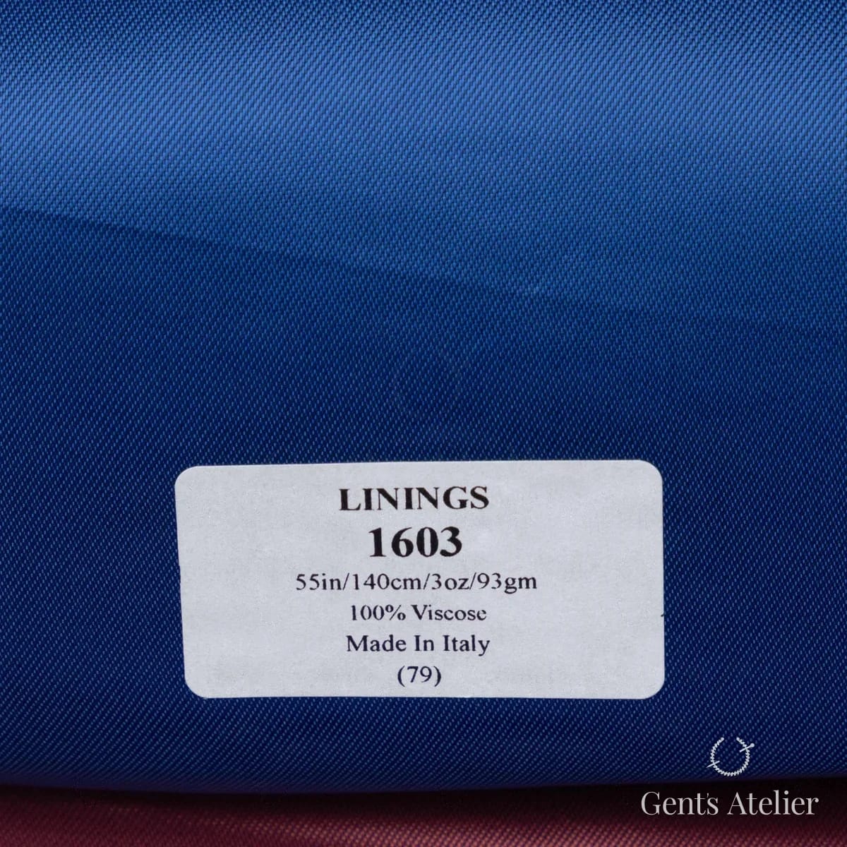Образец ткани Gladson 1603 с этикеткой, ярко-синий, кобальт