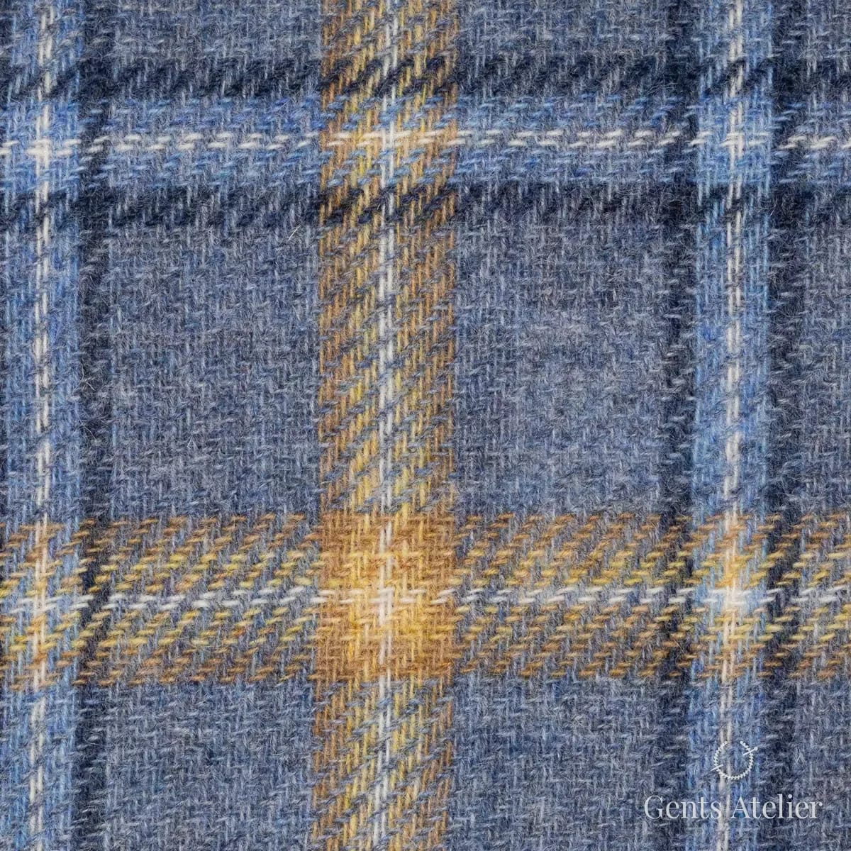 Зимний костюм из Holland & Sherry 8821001 — синий, 100% шерсть