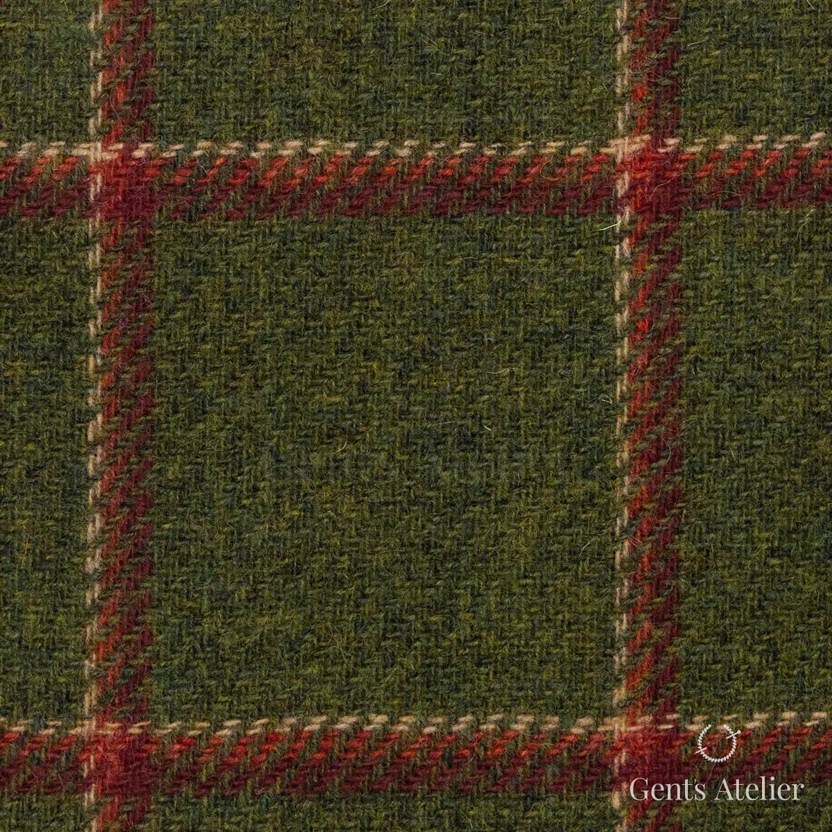 Зимний костюм из Holland & Sherry 8821016 — зелёный, 100% шерсть