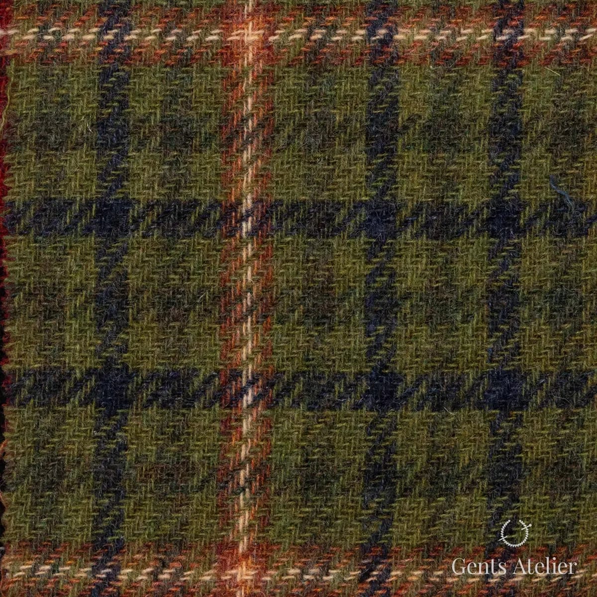 Зимний костюм из Holland & Sherry 8821017 — зелёный, 100% шерсть