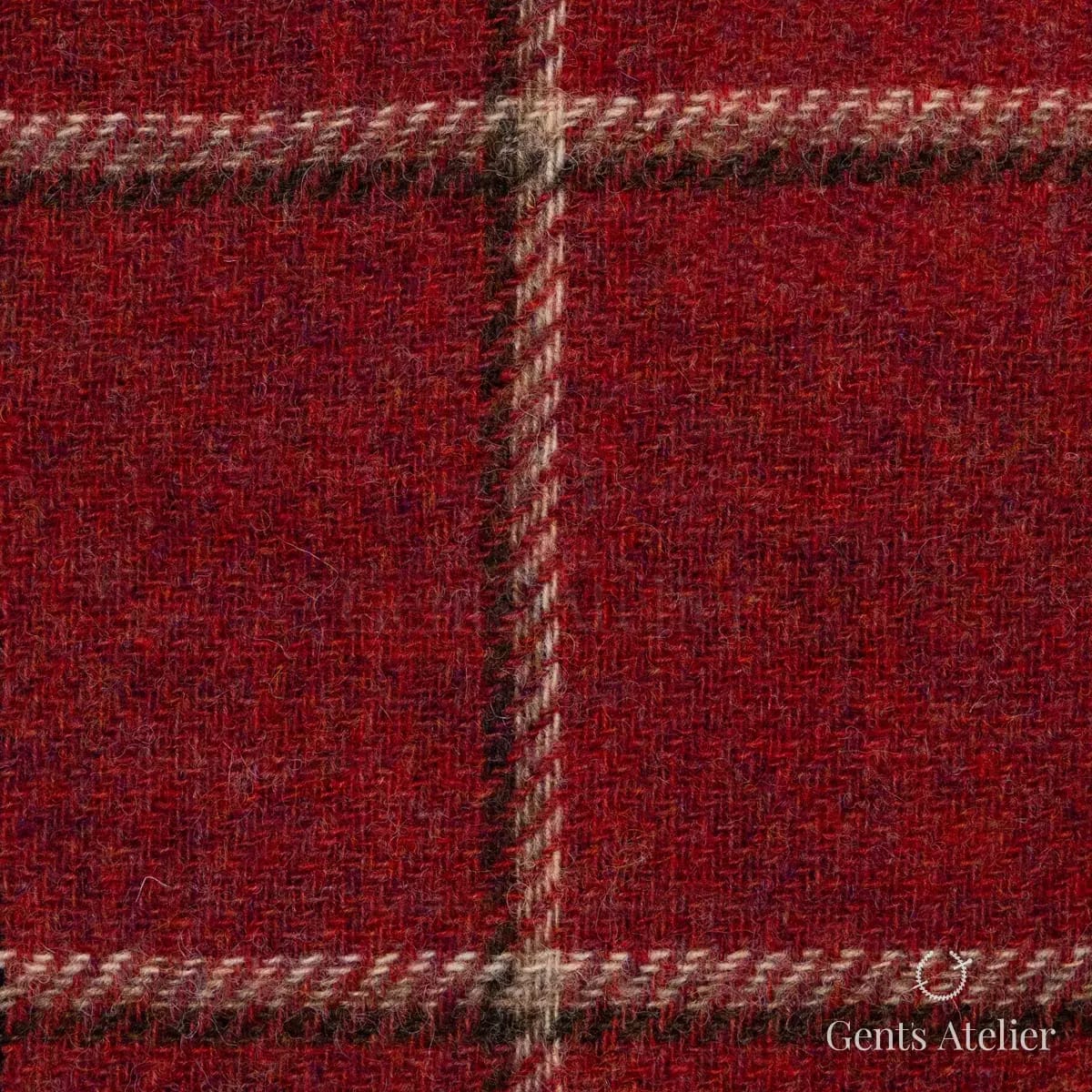 Зимний костюм из Holland & Sherry 8821021 — красный, 100% шерсть