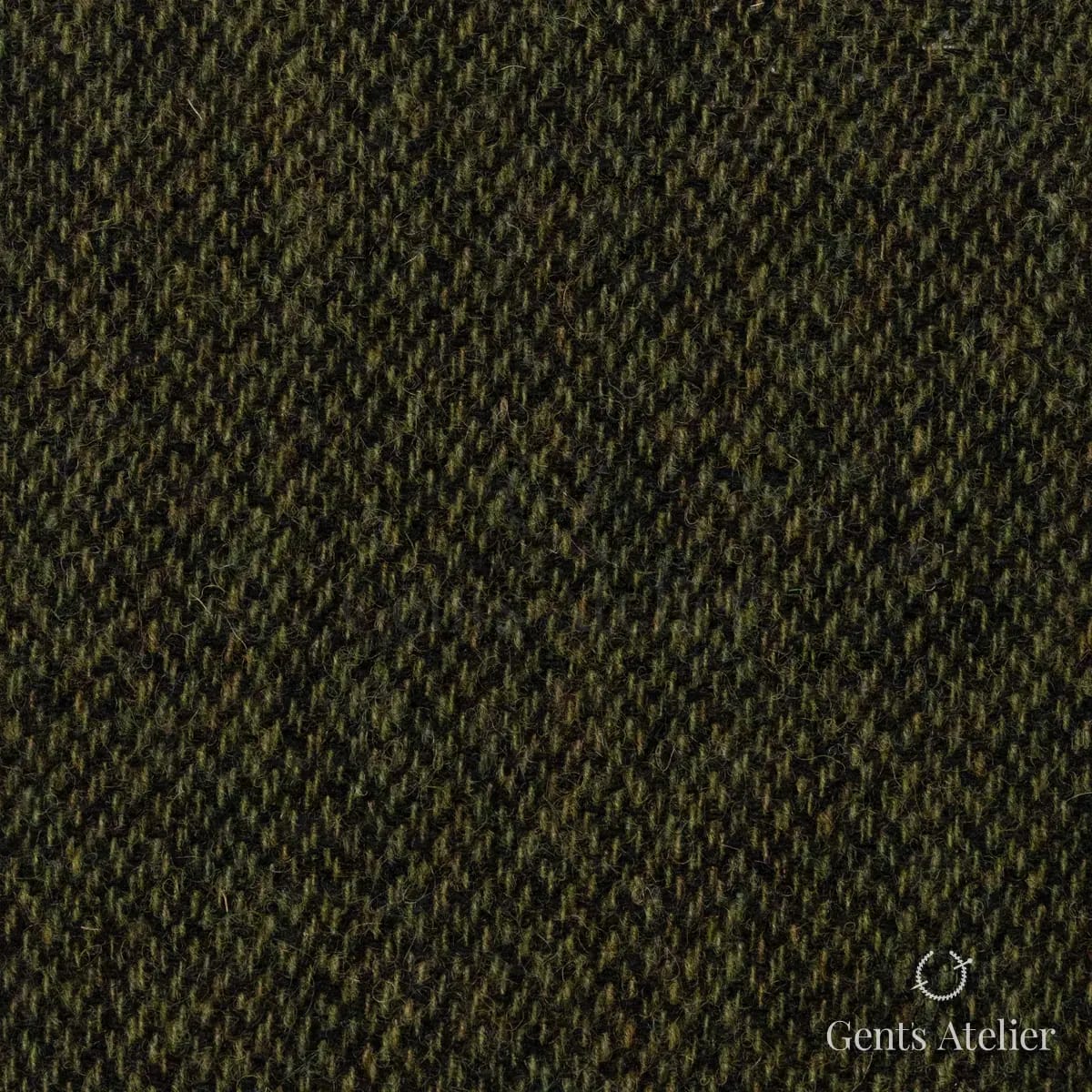 Зимний костюм из Holland & Sherry 8821031 — тёмно-оливковый, 100% шерсть