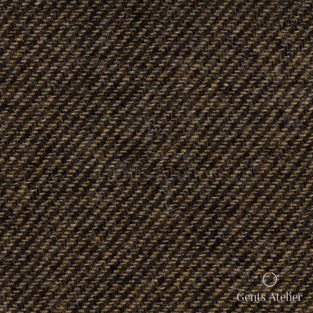 Зимний костюм из Holland & Sherry 8821039 — оливковый, 100% шерсть