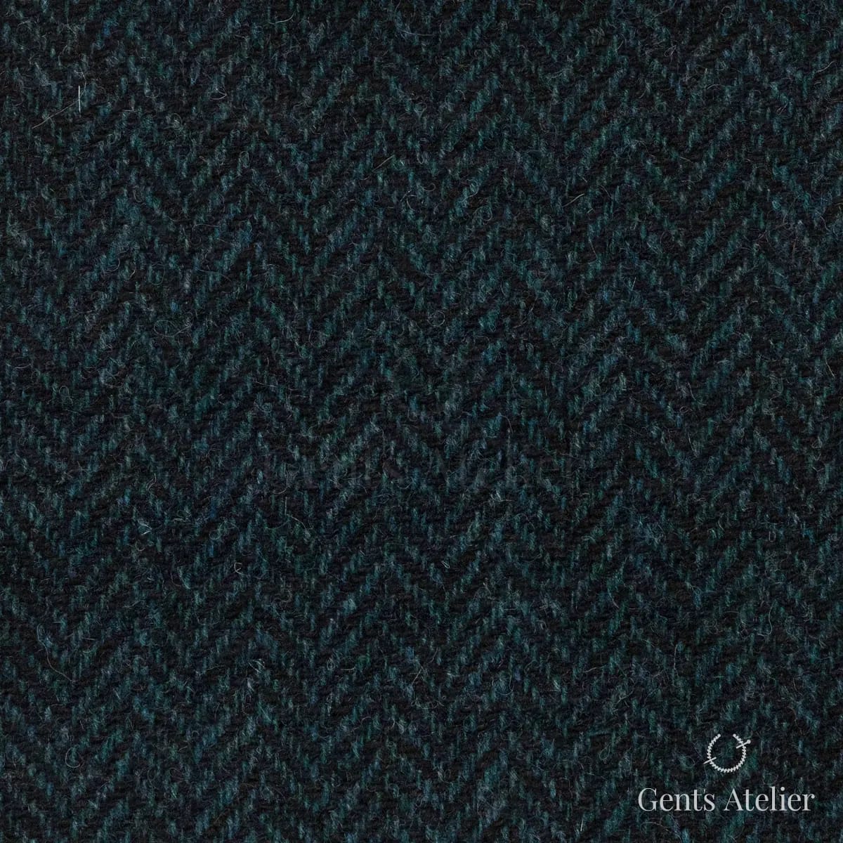 Зимний костюм из Holland & Sherry 8821101 — тёмно-бирюзовый, 100% шерсть