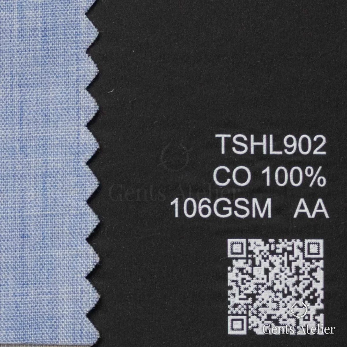 Образец ткани Iniziare TSHL902 с этикеткой — Светло-голубой