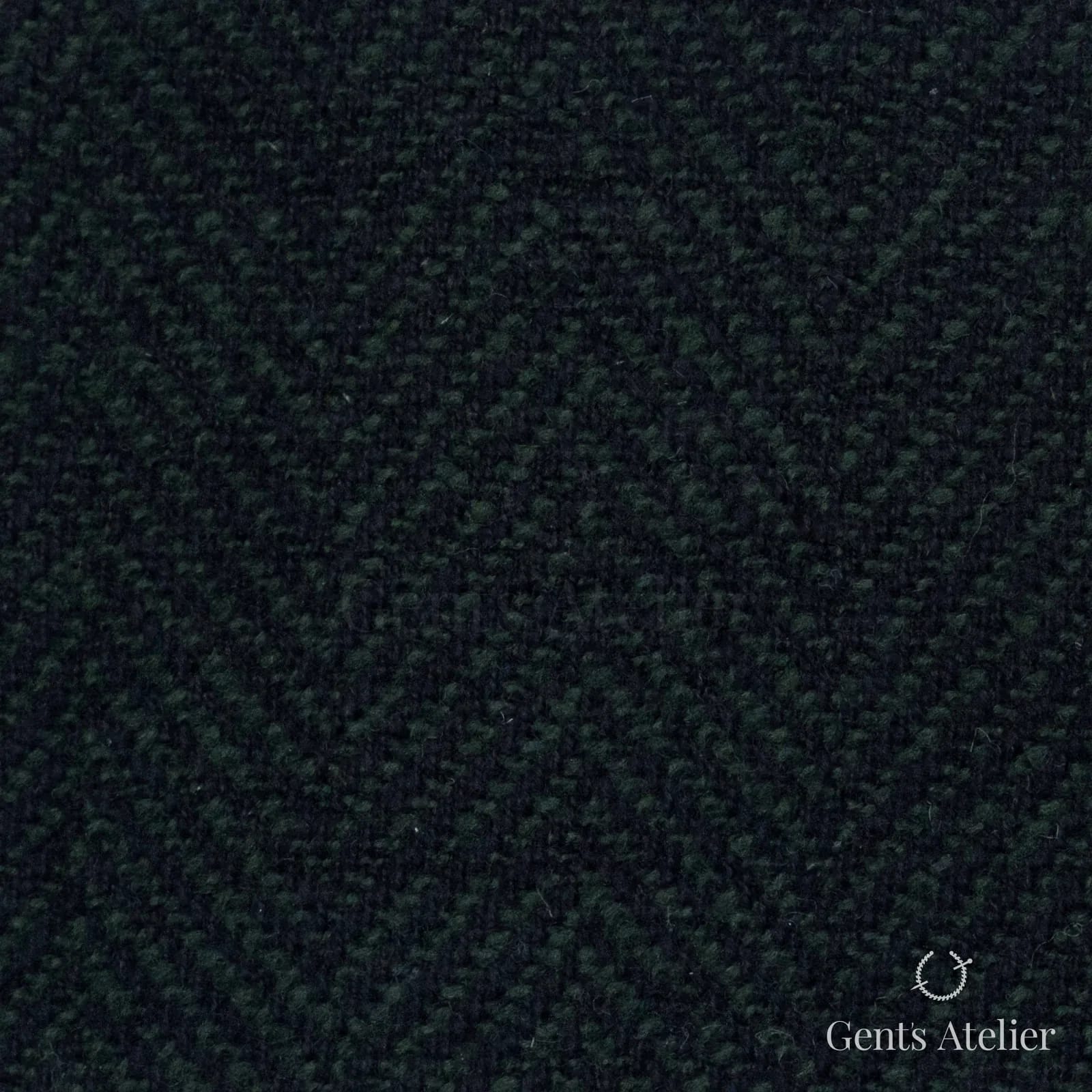Костюмная ткань Marzoni 651 - 041 / 1500 — Зелёный, ёлочка, 95% шерсть, 5% кашемир