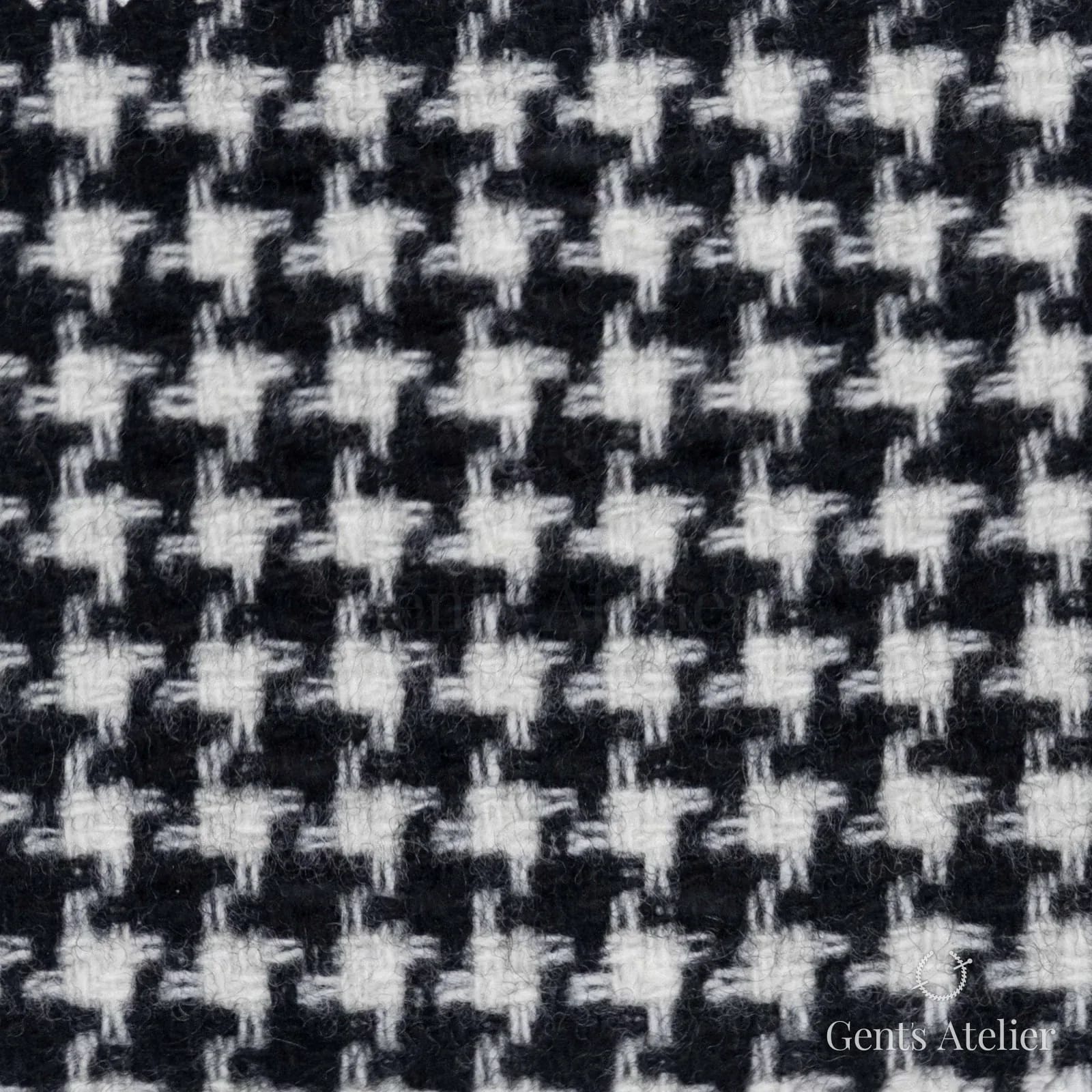 Костюмная ткань Marzoni 651 - 593 / 1500 — Чёрный / Белый, гусиная лапка, 95% шерсть, 5% кашемир