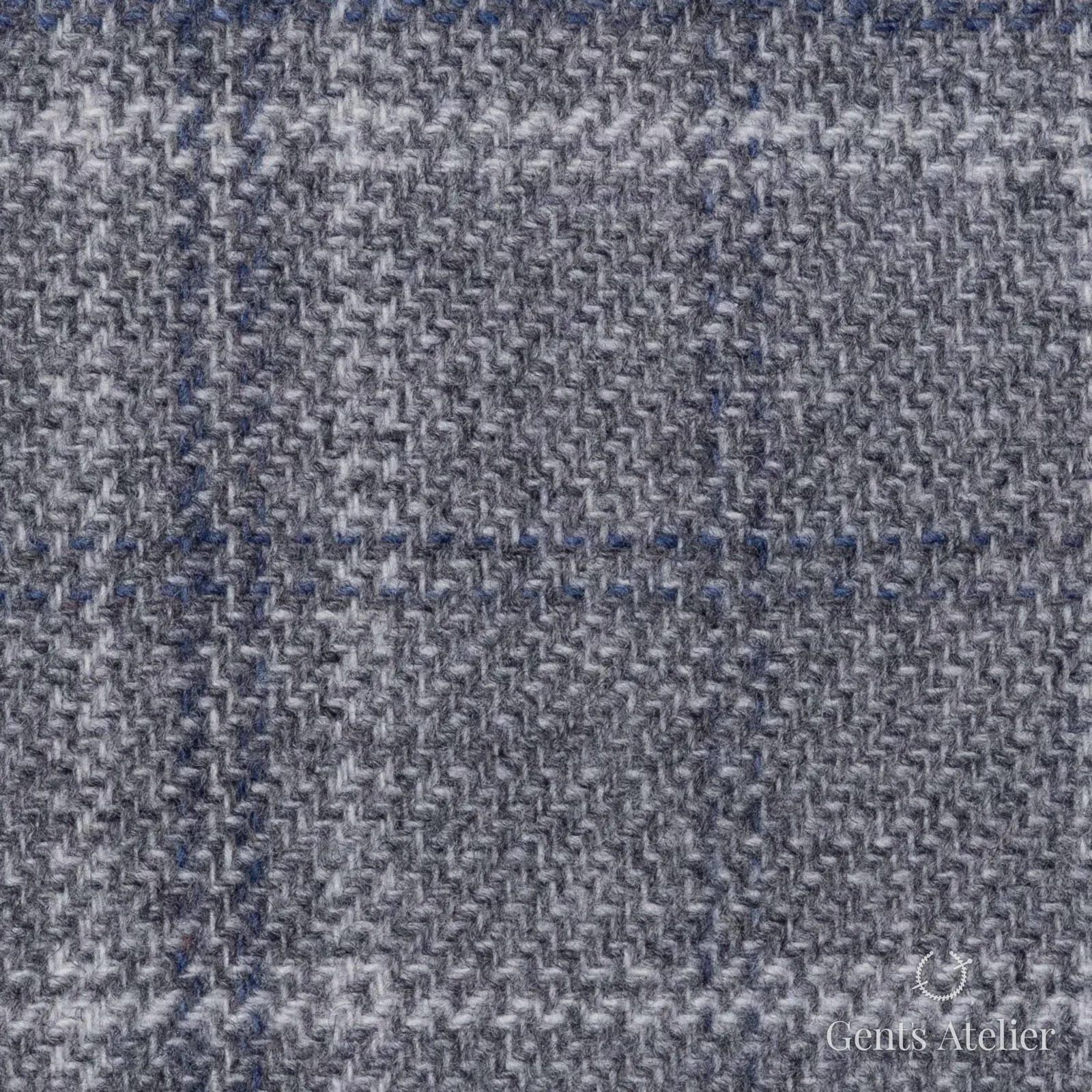 Костюмная ткань Marzoni 651 - 687 / 1500 — Серый / Белый, оконная клетка, 90% шерсть, 10% кашемир