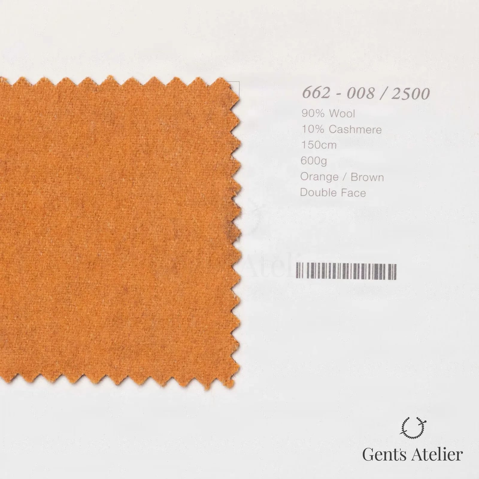 Образец ткани Marzoni 662 - 008 / 2500 с этикеткой — Orange / Коричневый