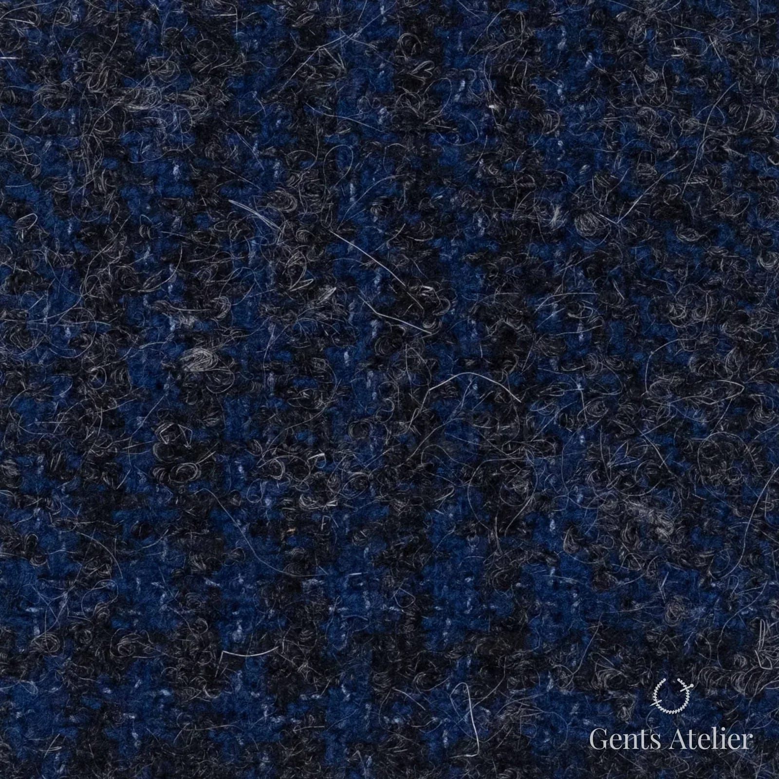 Костюмная ткань Marzoni 665 - 101 / 1500 — Синий / Антрацит, меланж, 61% шерсть, 16% мохер, 14% шёлк, 9% кашемир