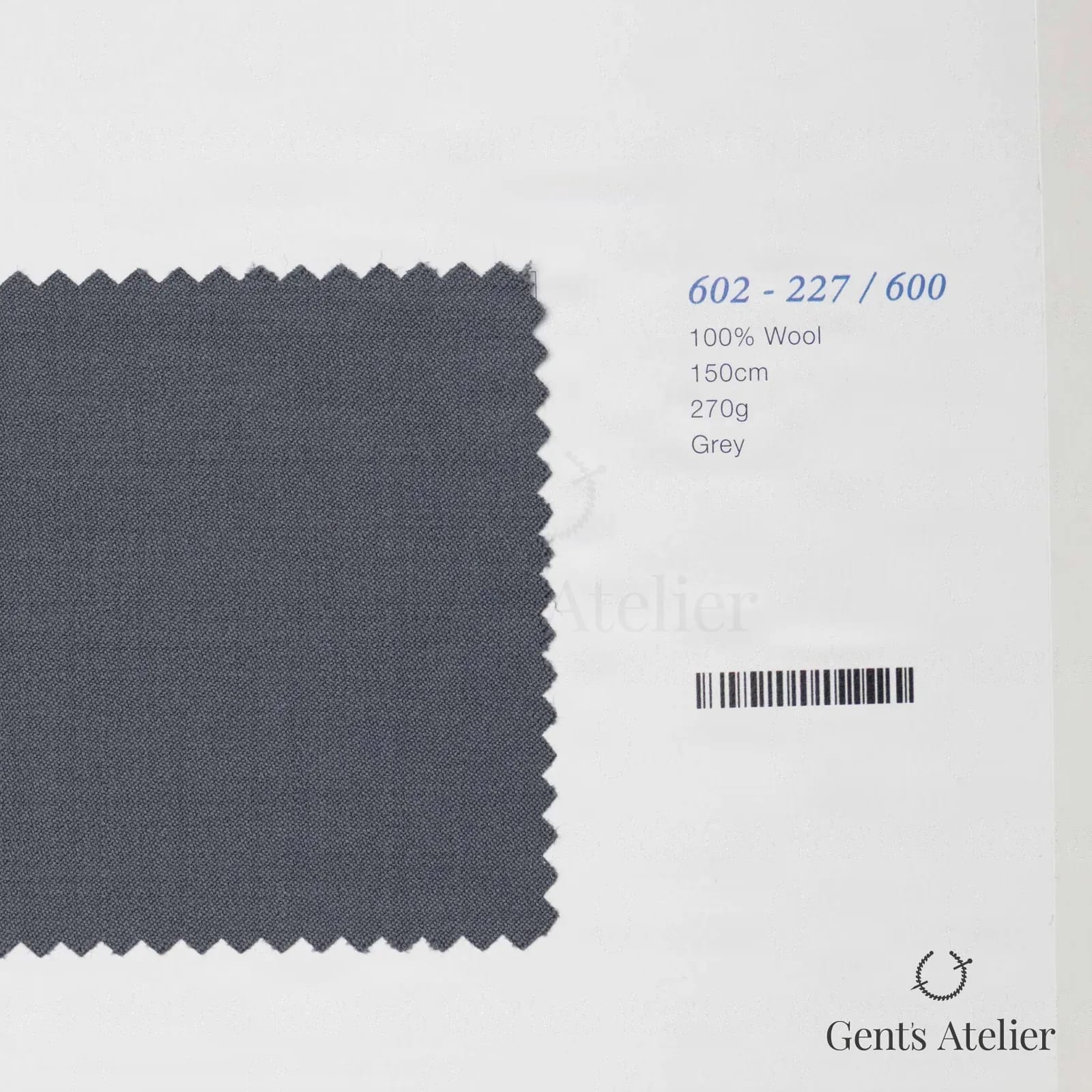 Образец ткани Marzoni 602 - 227 / 600 с этикеткой — Серый