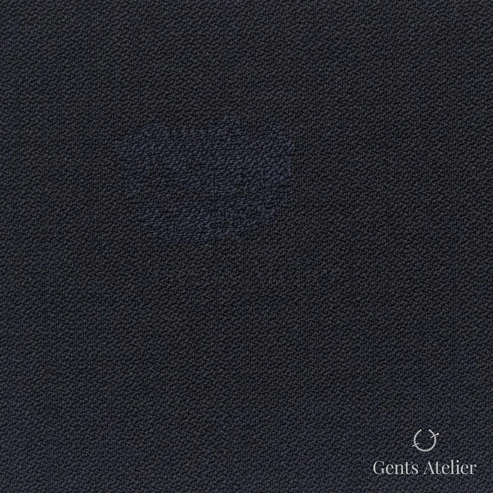 Костюмная ткань Marzoni 607 - 819 / 900 — Чёрный / Синий, однотонная, 100% шерсть