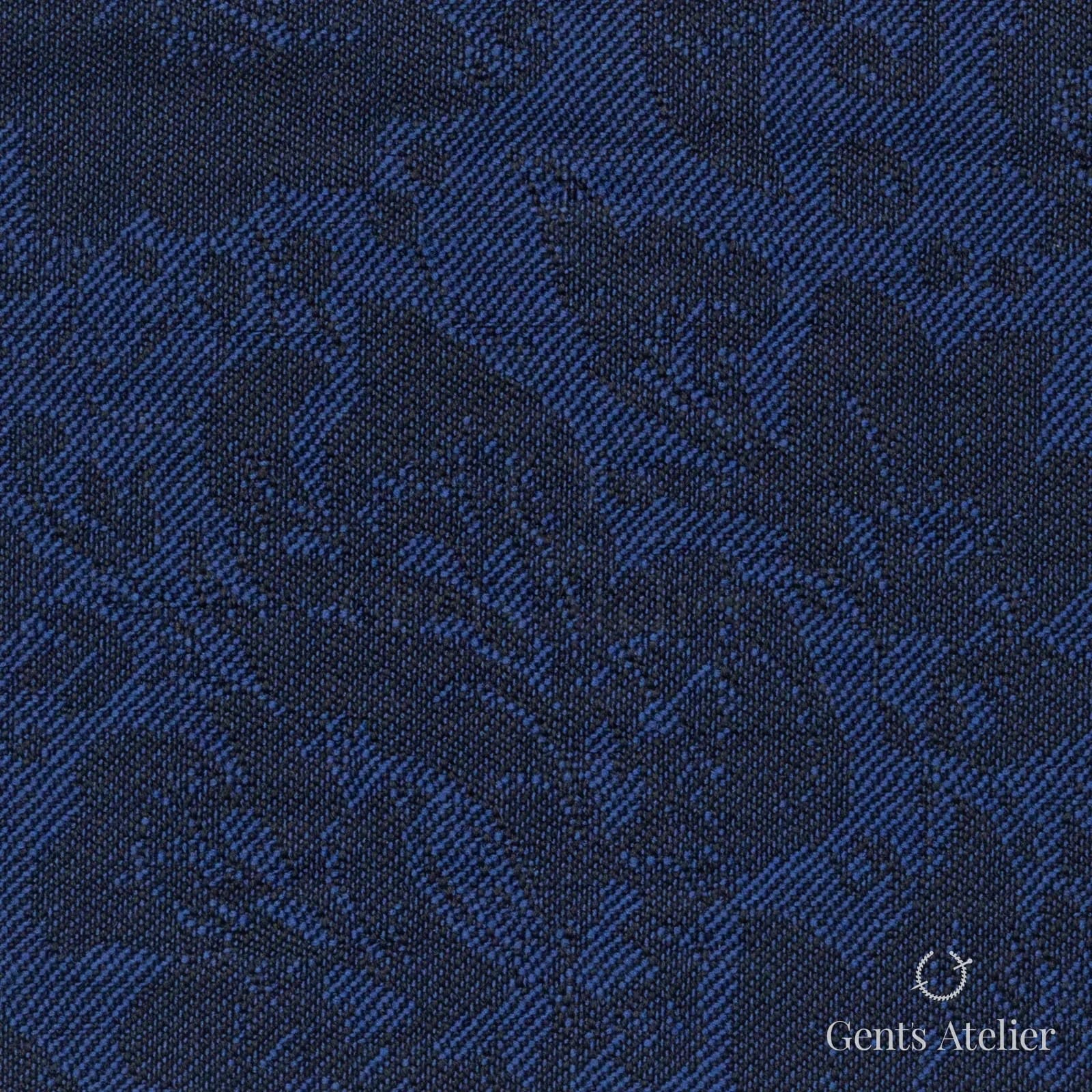 Костюмная ткань Marzoni 609 - 436 / 1000 — Синий, узор, 100% шерсть