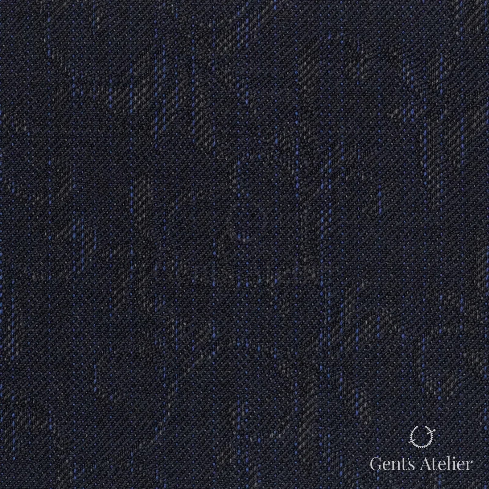 Костюмная ткань Marzoni 609 - 463 / 900 — Тёмно-синий, узор, 100% шерсть