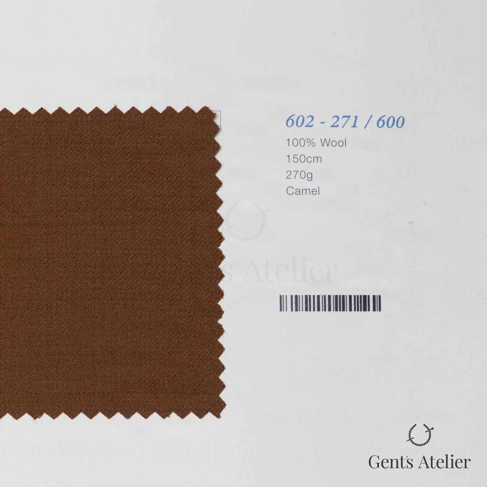 Образец ткани Marzoni 602 - 271 / 600 с этикеткой — Кэмел