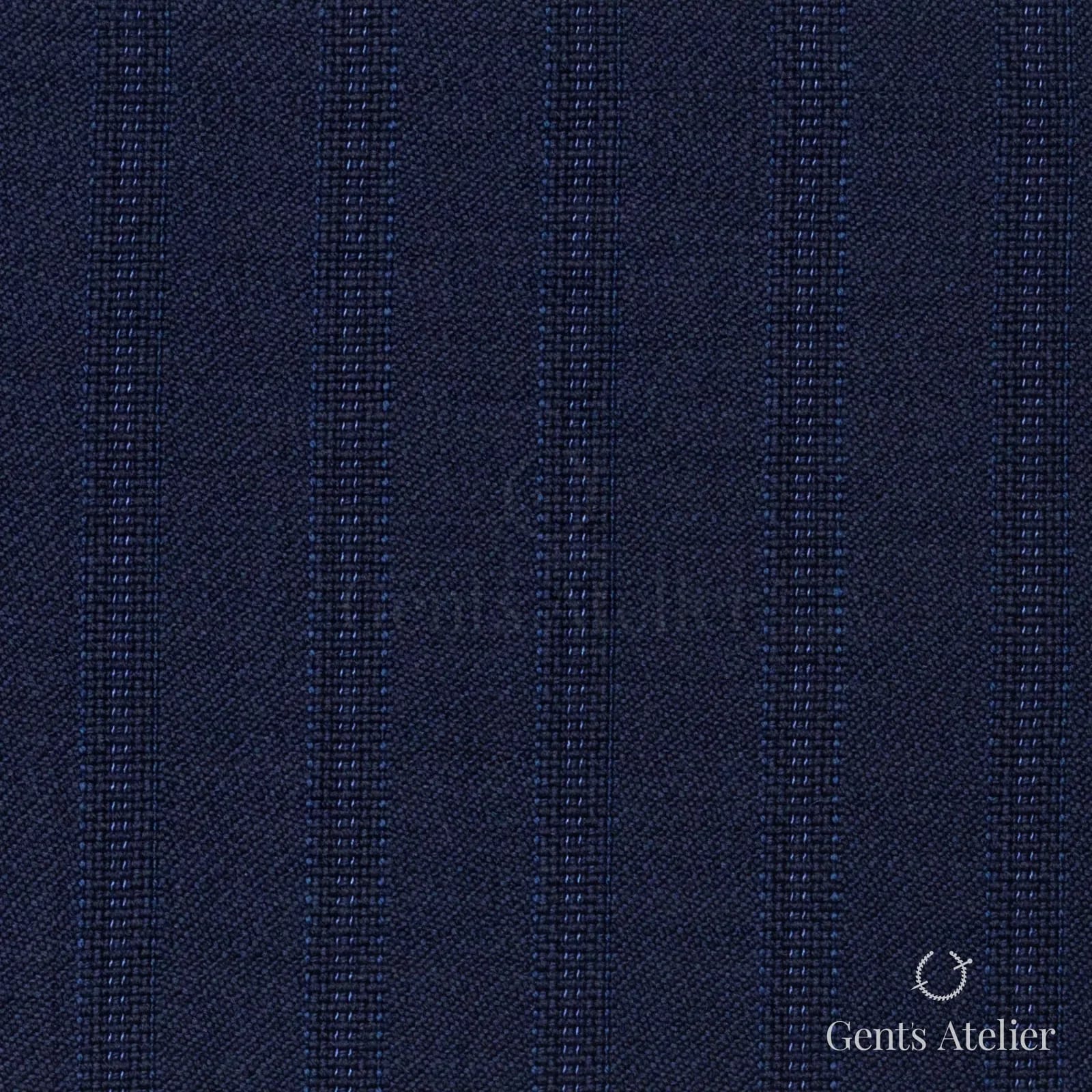 Костюмная ткань Marzoni 606 - 312 / 800 — Синий, полоса, 100% шерсть