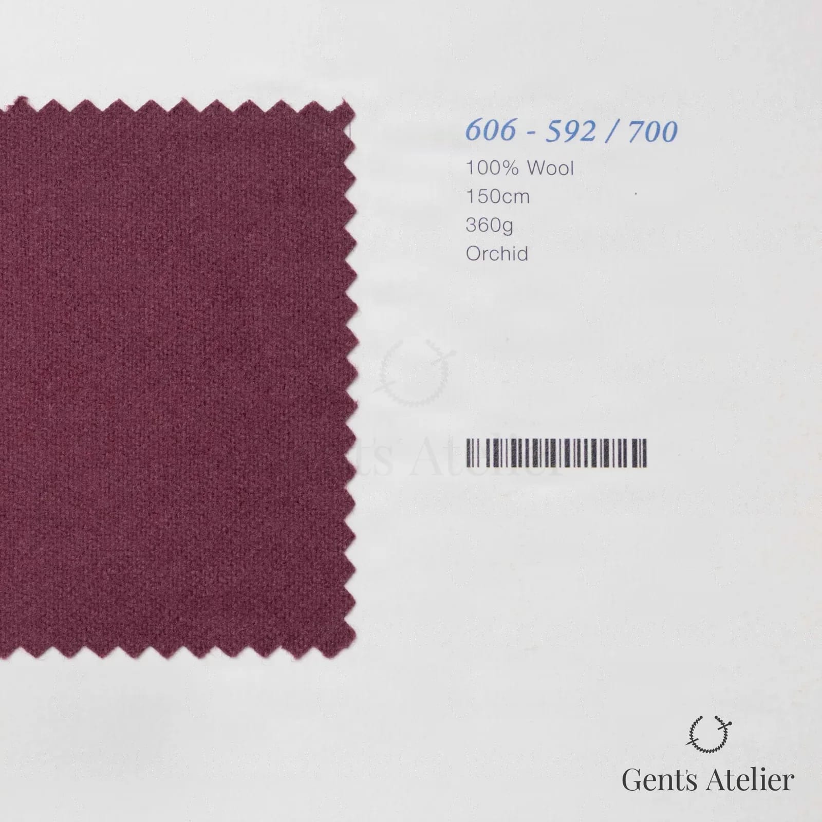 Образец ткани Marzoni 606 - 592 / 700 с этикеткой — Орхидея