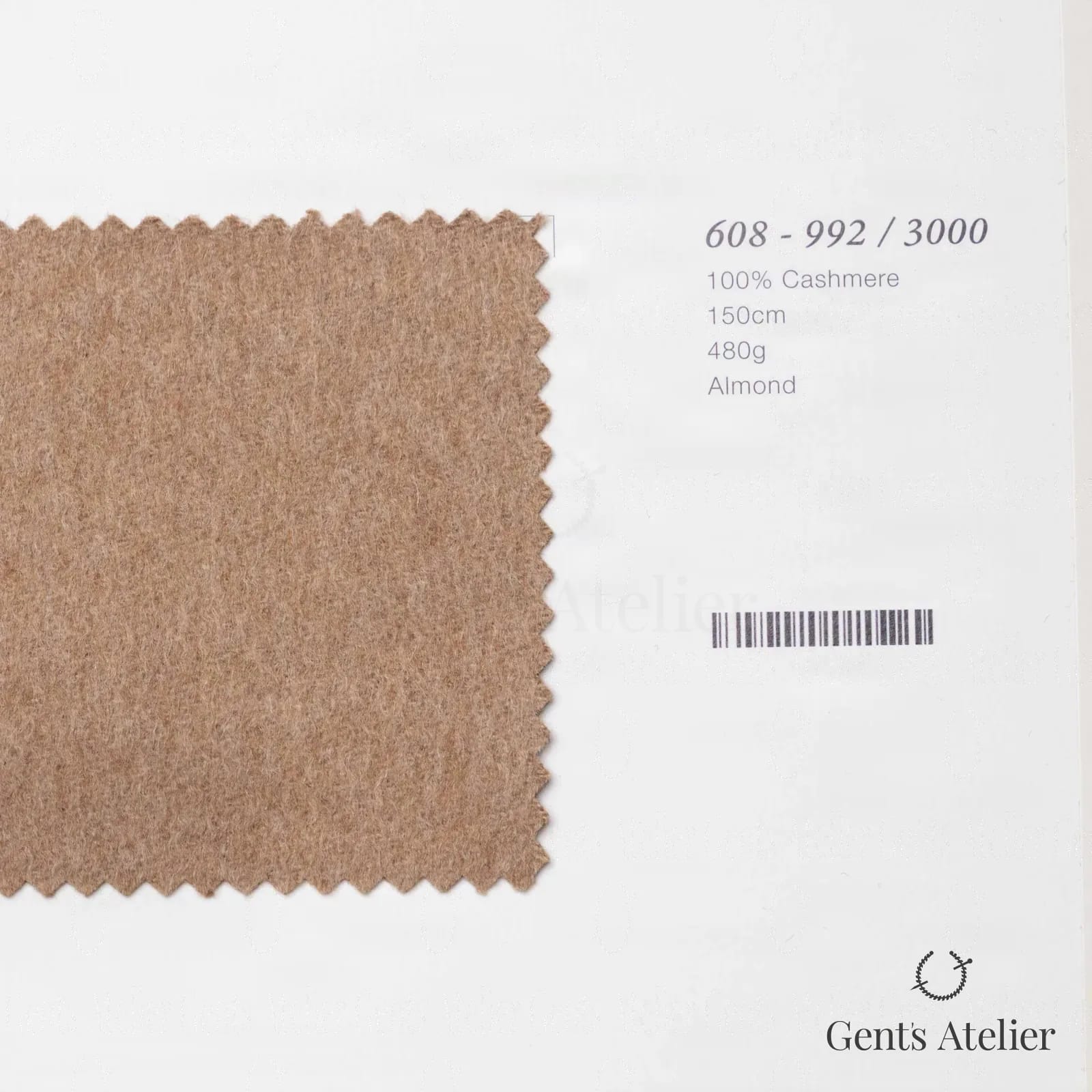 Образец ткани Marzoni 608 - 992 / 3000 с этикеткой — Almond
