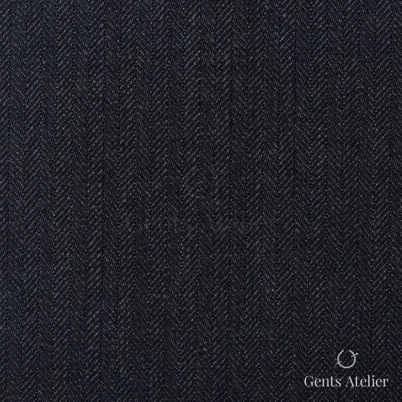Костюмная ткань Marzoni 609 - 862 / 1000 — Антрацит, ёлочка, 100% шерсть