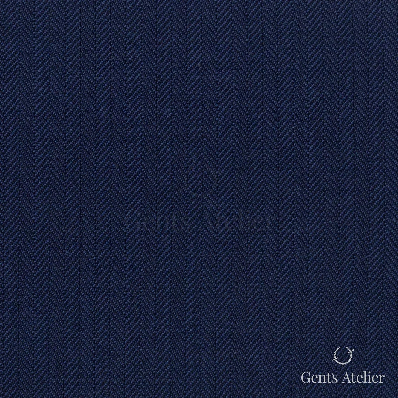 Костюмная ткань Marzoni 609 - 865 / 1000 — Тёмно-синий, ёлочка, 100% шерсть