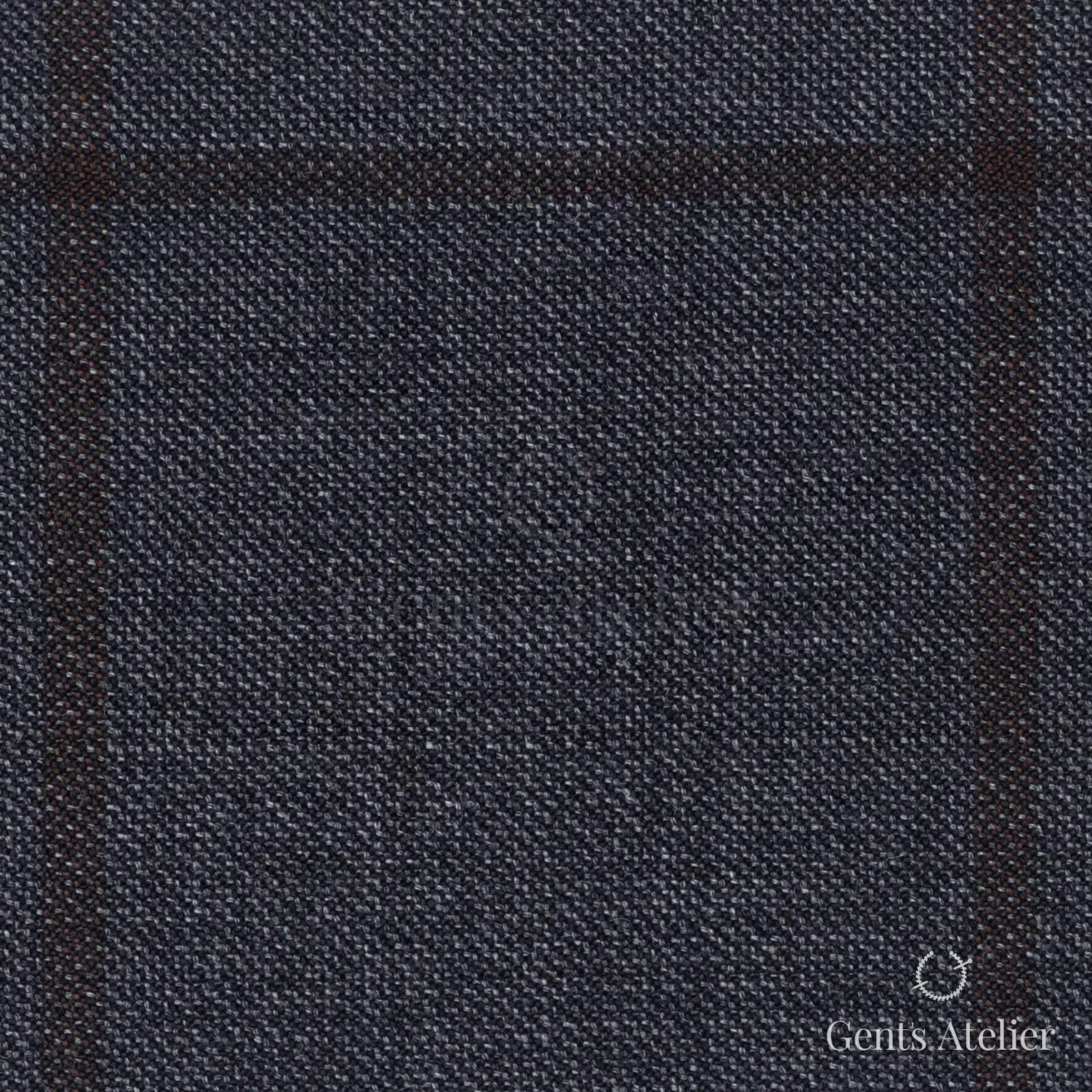 Костюмная ткань Marzoni 621 - 071 / 900 — Антрацит / Красный, меланж, 100% шерсть
