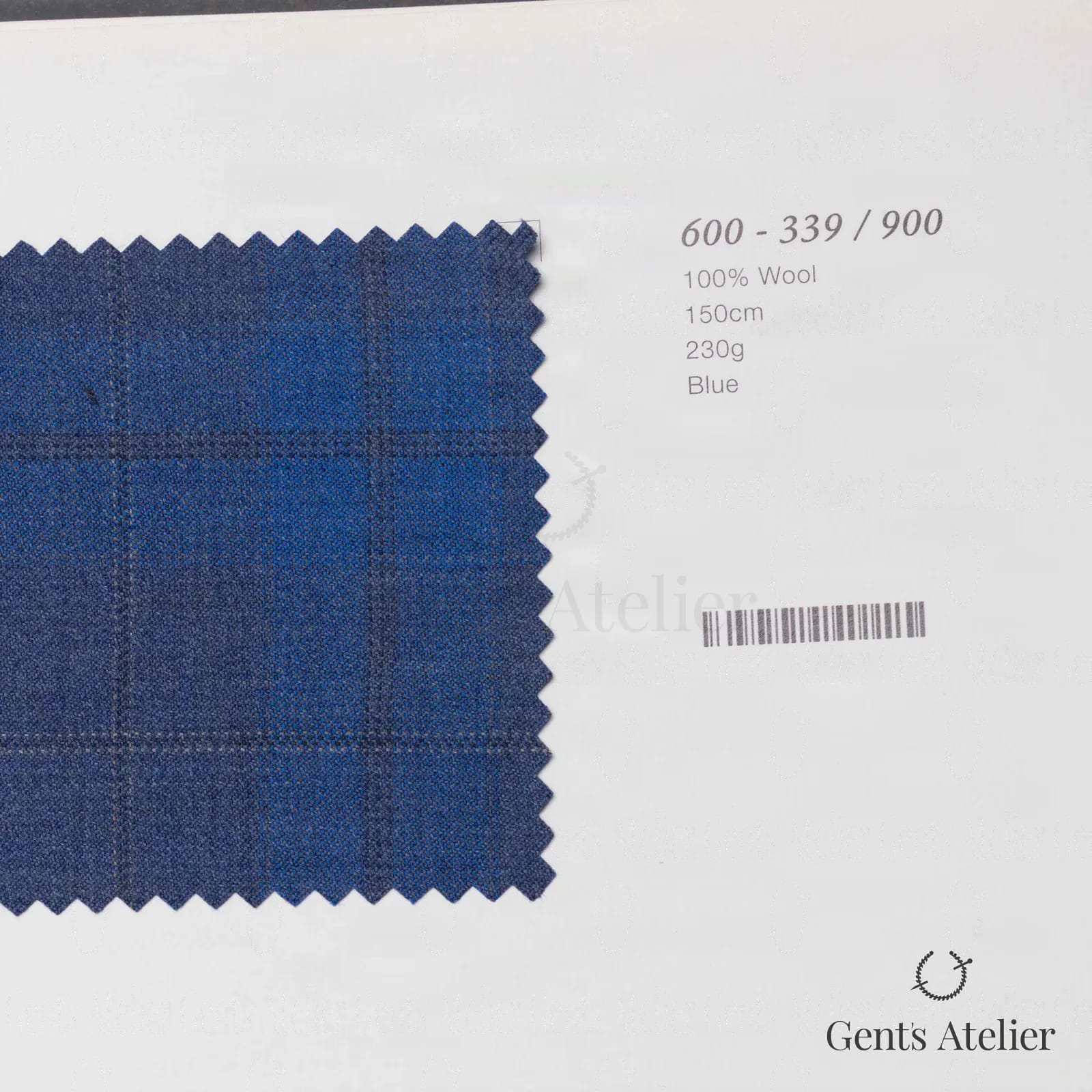 Образец ткани Marzoni 600 - 339 / 900 с этикеткой — Синий