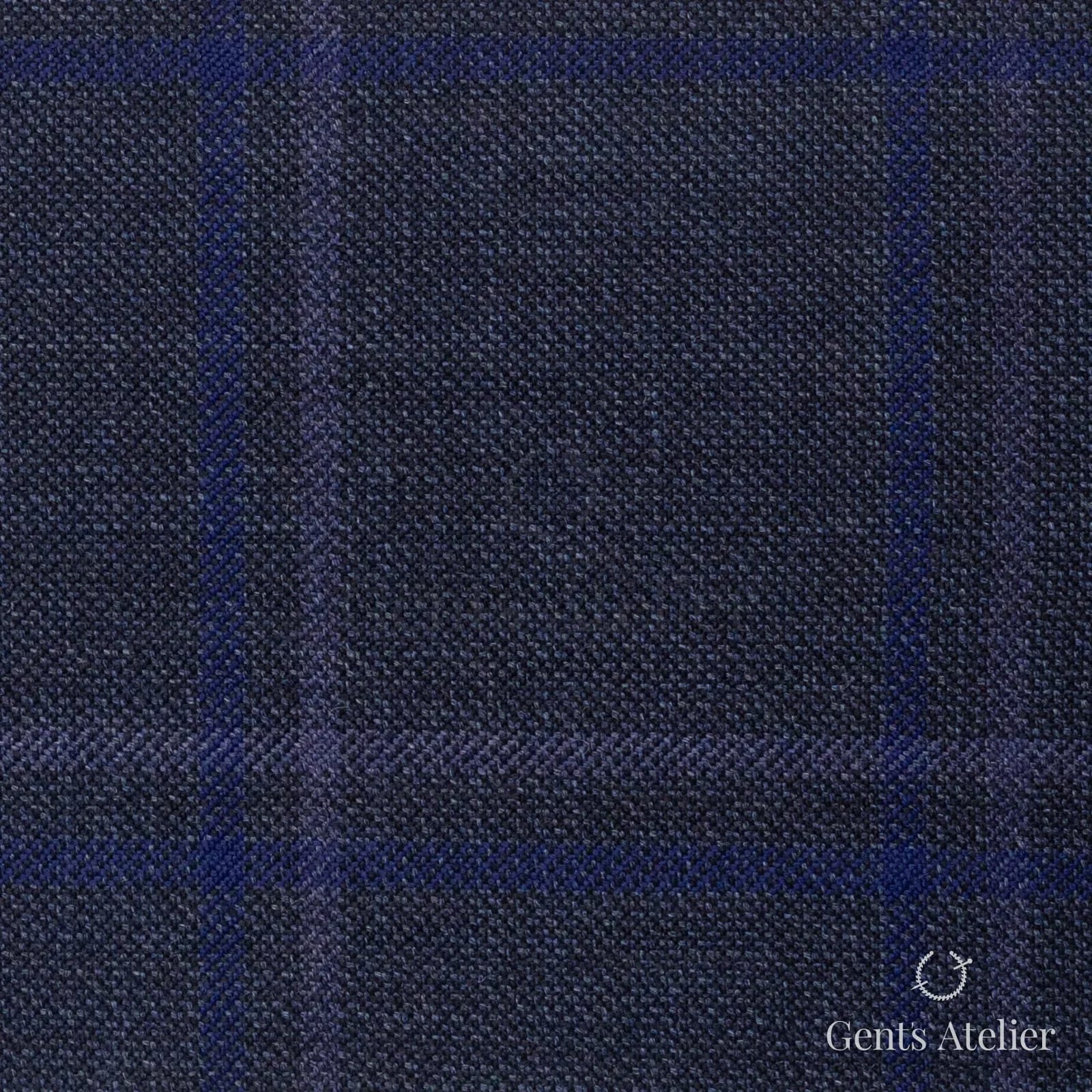 Костюмная ткань Marzoni 600 - 362 / 900 — Серый / Фиолетовый, оконная клетка, 100% шерсть