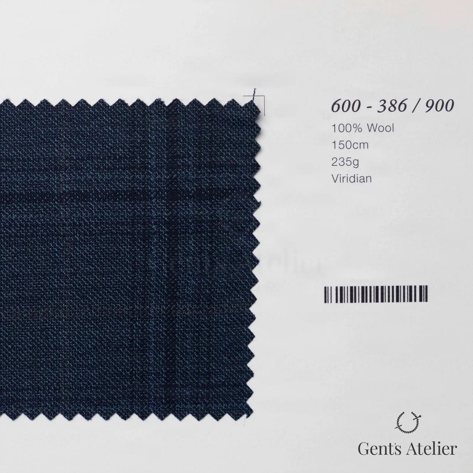 Образец ткани Marzoni 600 - 386 / 900 с этикеткой — Viridian