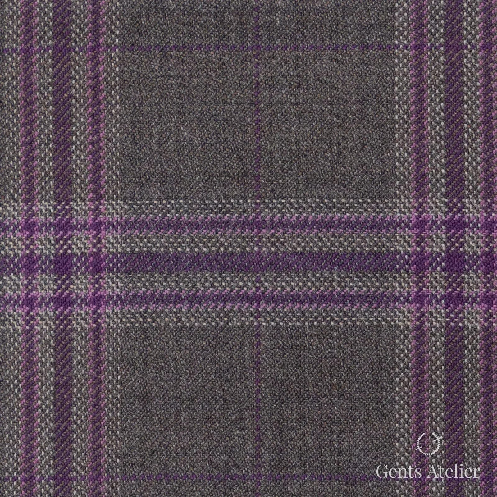 Костюмная ткань Marzoni 600 - 413 / 900 — Тауп / Pink, клетка, 100% шерсть