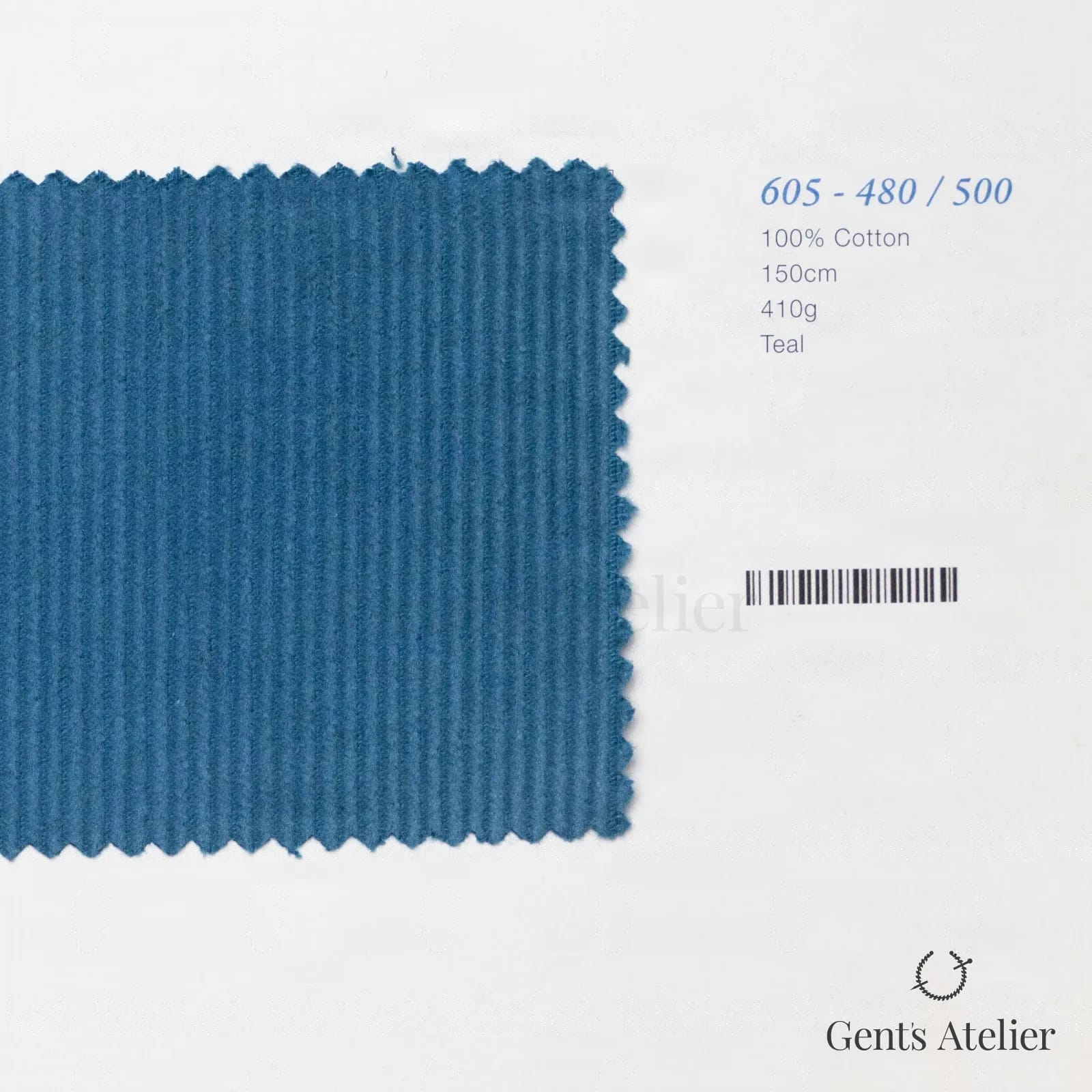 Образец ткани Marzoni 605 - 480 / 500 с этикеткой — Teal
