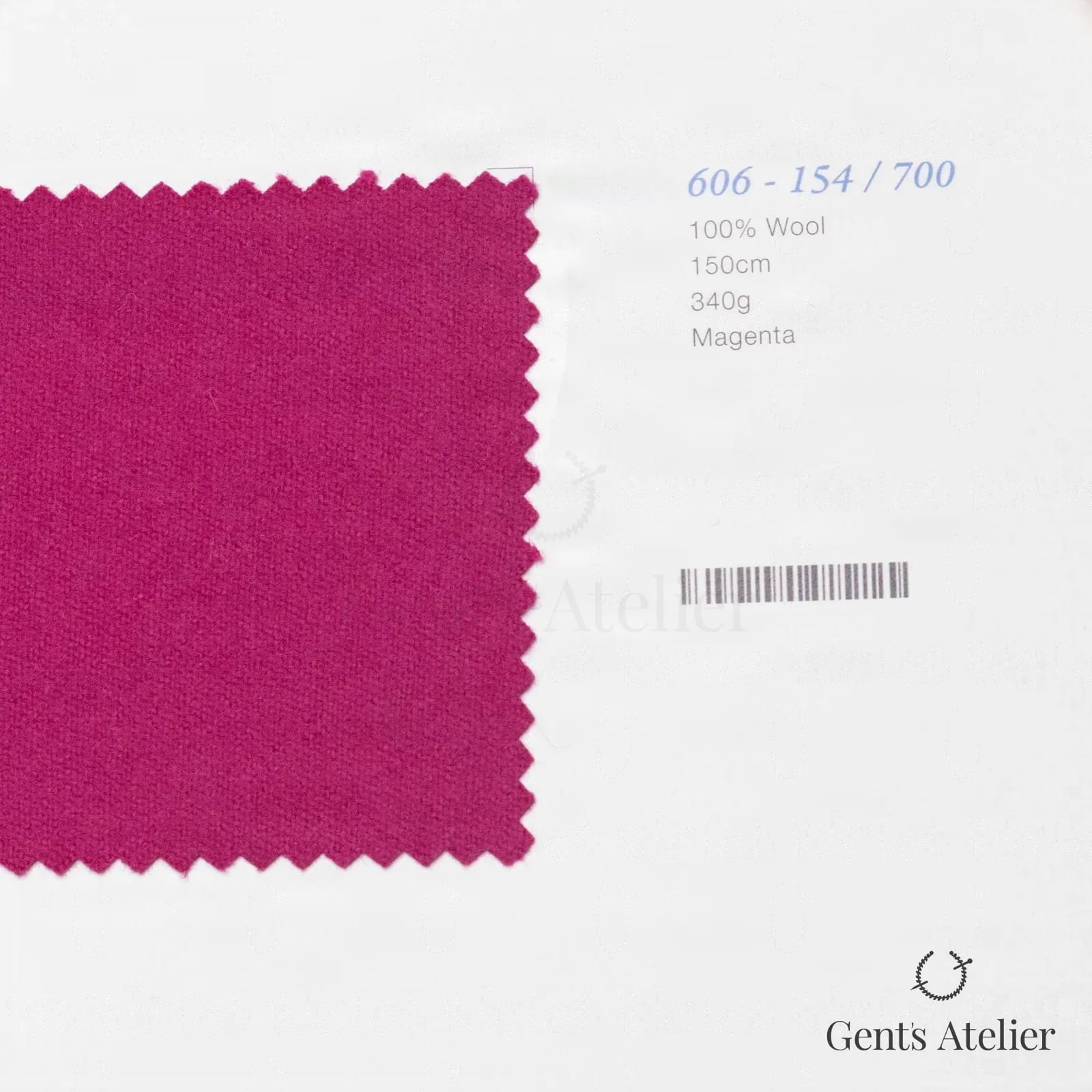 Образец ткани Marzoni 606 - 154 / 700 с этикеткой — Magenta