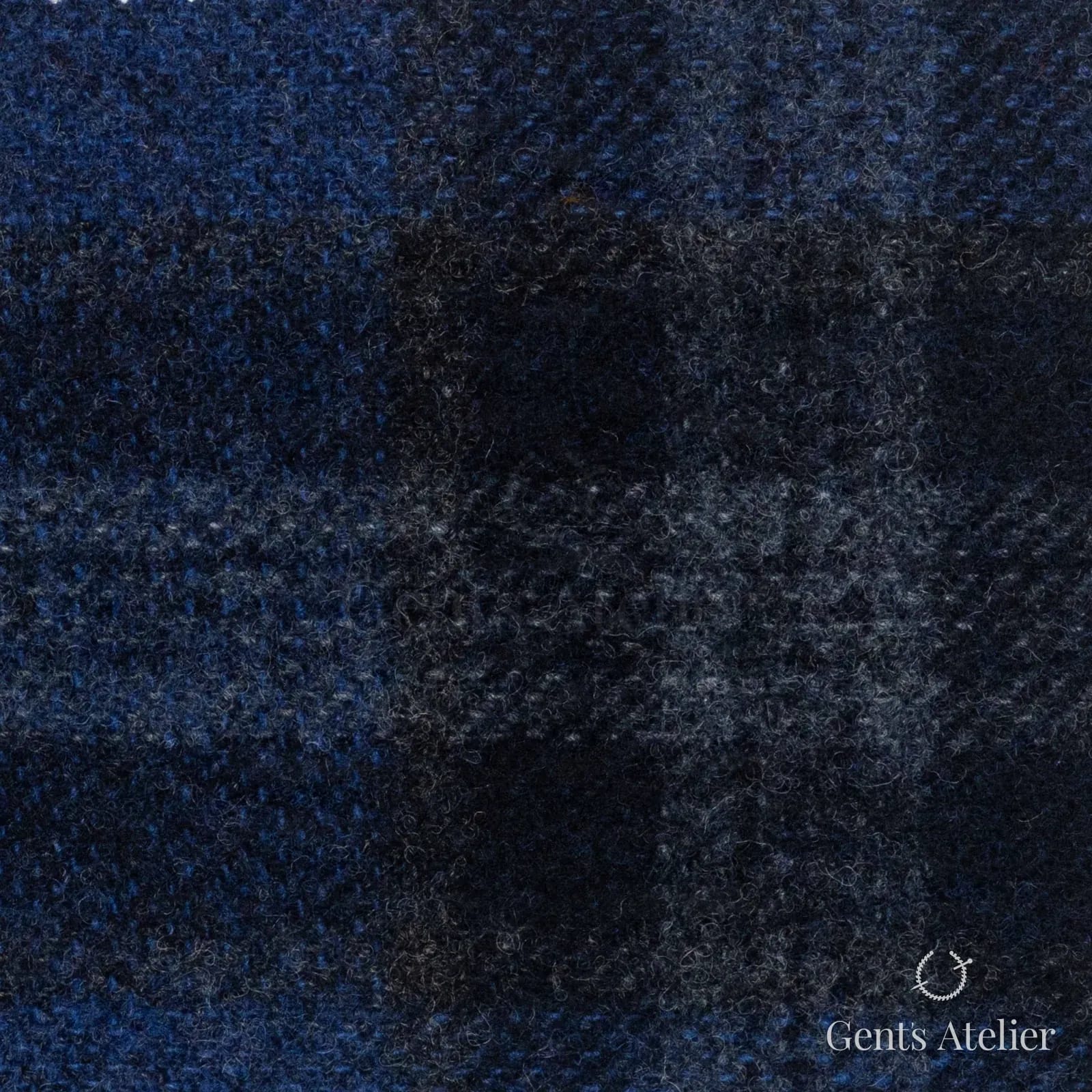 Костюмная ткань Marzoni 641 - 056 / 900 — Синий, оконная клетка, 100% шерсть