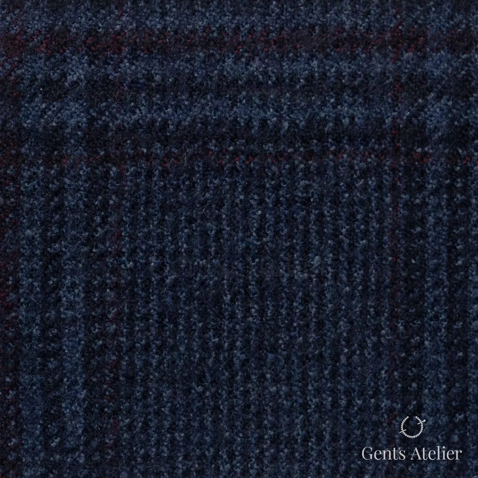 Костюмная ткань Marzoni 641 - 099 / 900 — Char Blue, клетка, 100% шерсть