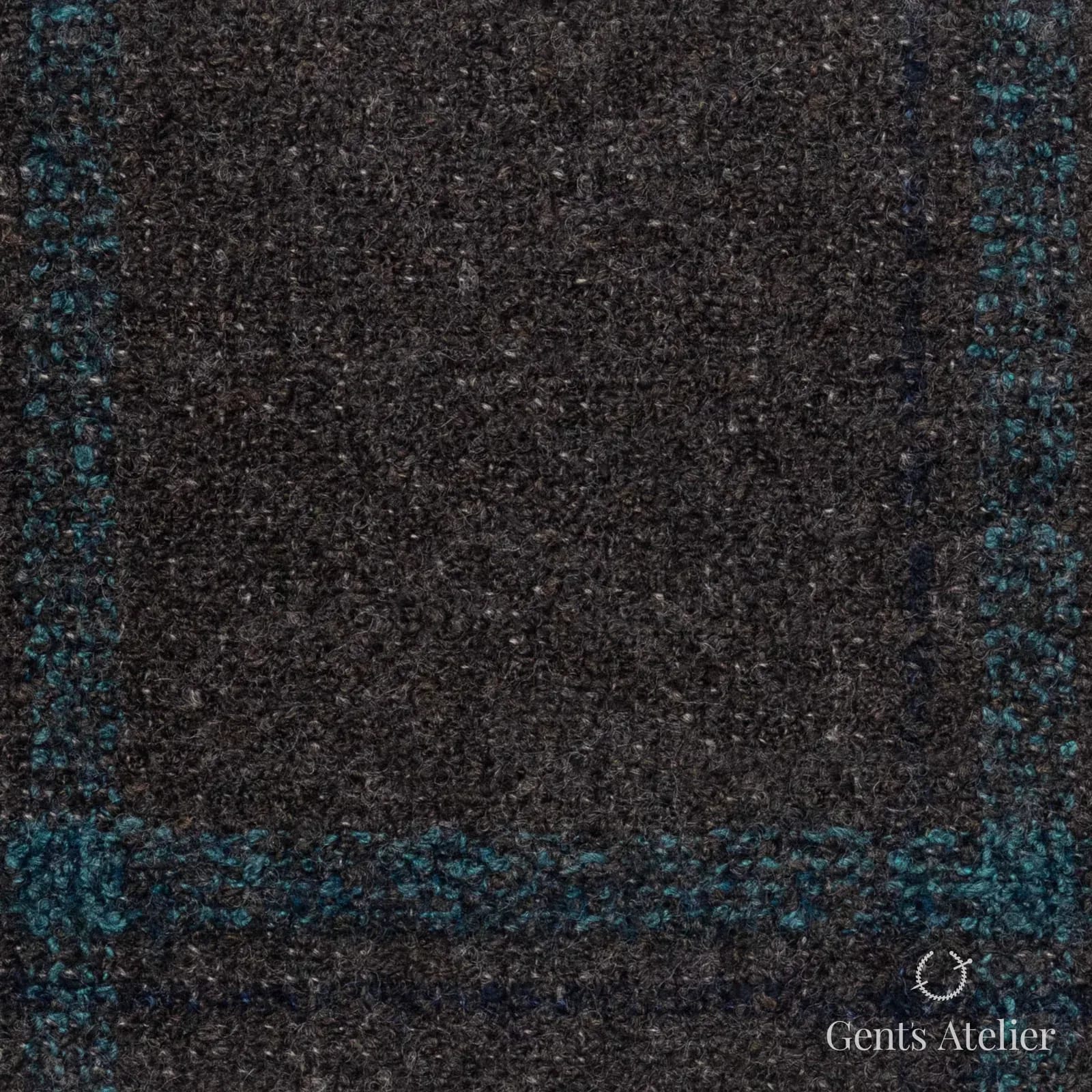 Костюмная ткань Marzoni 641 - 149 / 1000 — Коричневый / Teal / Тёмно-синий, оконная клетка, 45% шерсть, 41% хлопок, 14% полиамид