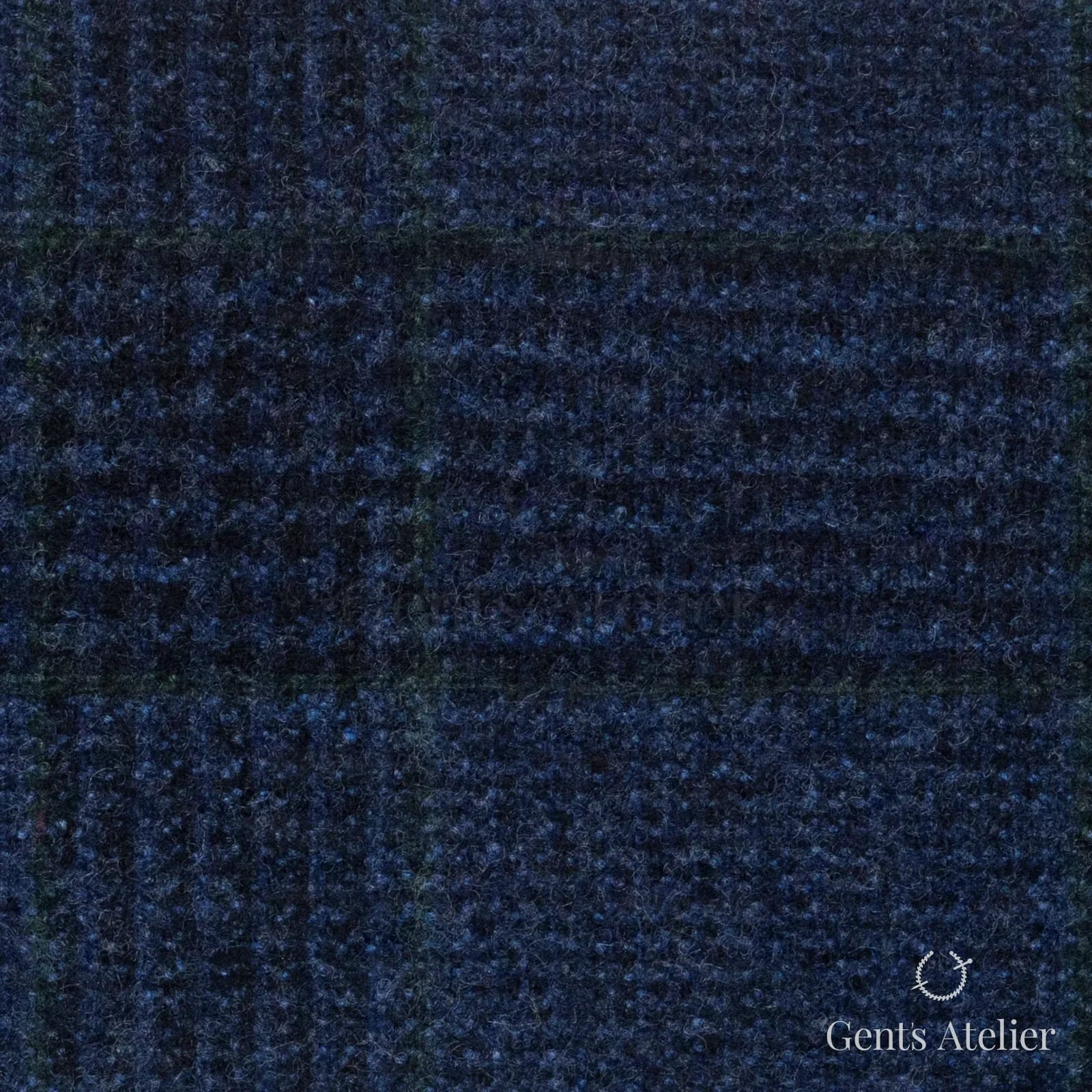Костюмная ткань Marzoni 641 - 175 / 1000 — Синий / Зелёный, клетка, 100% шерсть