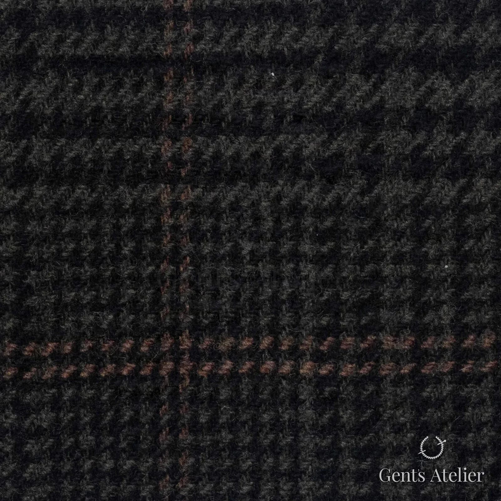 Костюмная ткань Marzoni 651 - 657 / 1200 — Dark Green, оконная клетка, 90% шерсть, 10% кашемир
