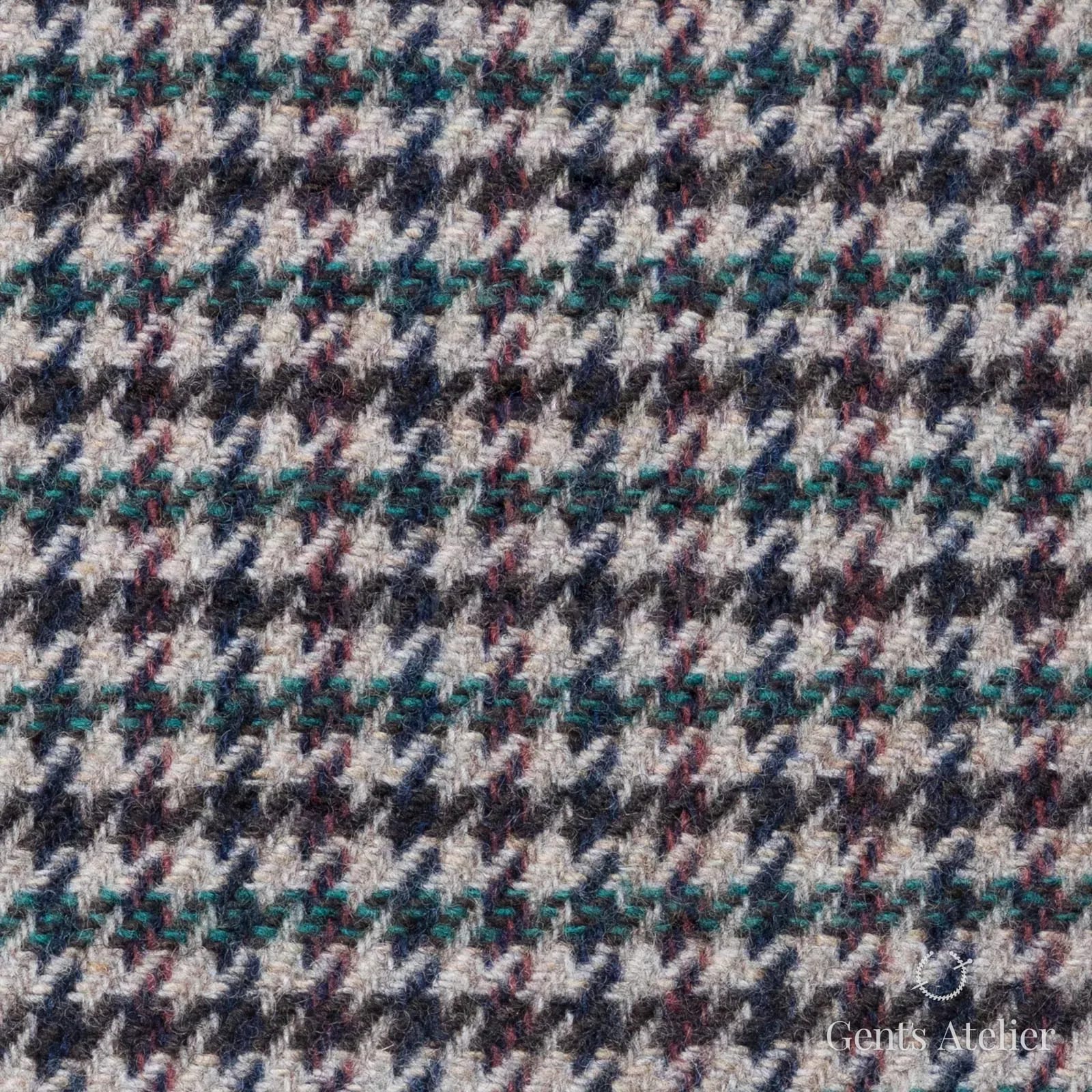 Костюмная ткань Marzoni 651 - 671 / 1200 — Бежевый / Зелёный, гусиная лапка, 90% шерсть, 10% кашемир