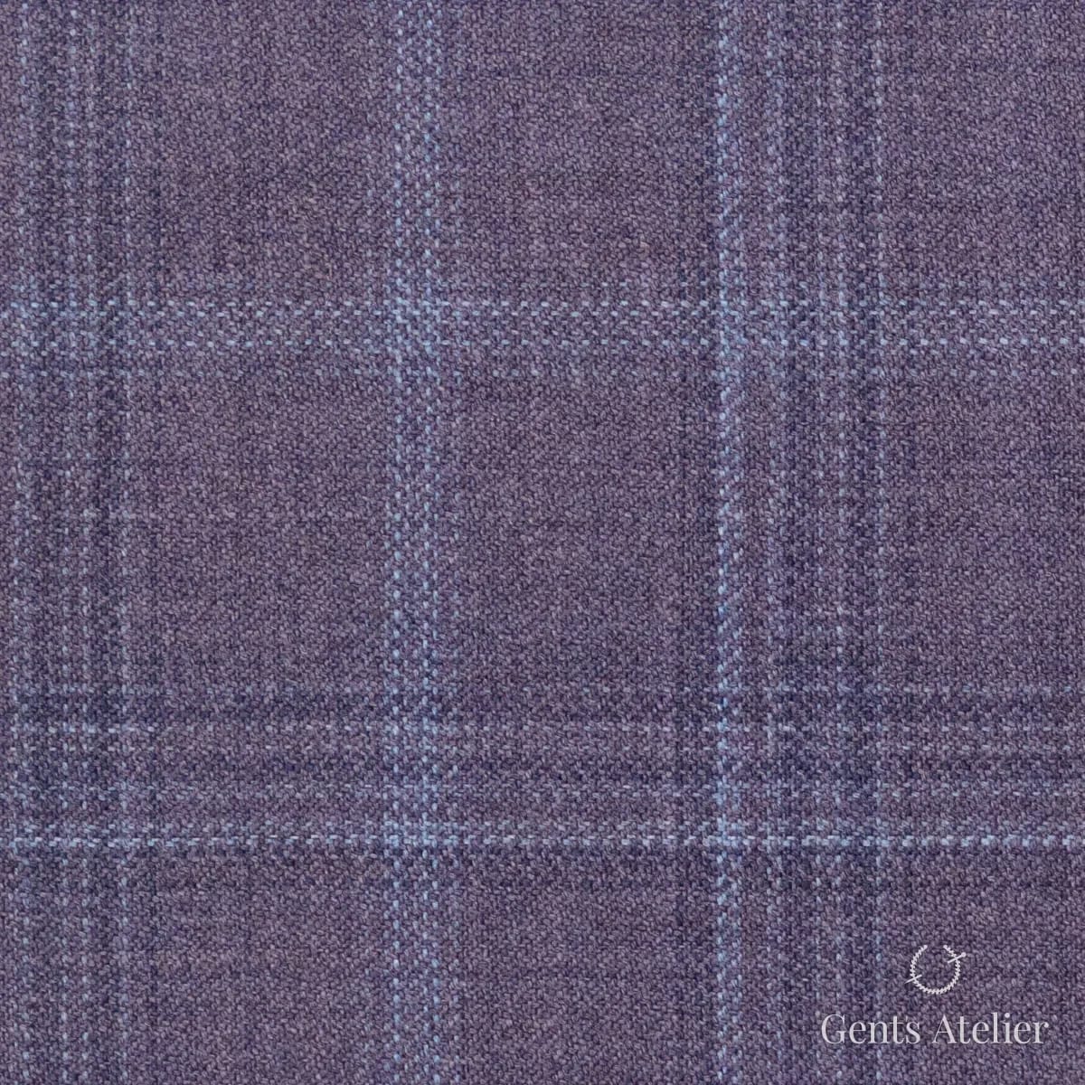 Костюмная ткань Marzoni 600 - 451 / 900 — Красно-коричневый / Голубой, в клетку, 100% шерсть