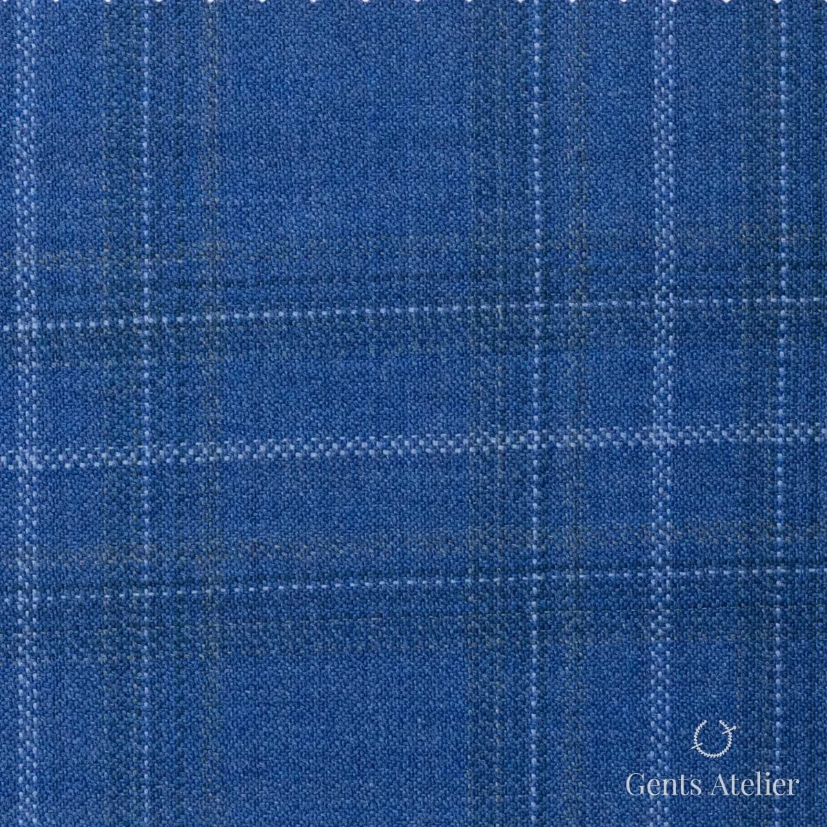 Костюмная ткань Marzoni 600 - 454 / 900 — Синий, виндоупейн, 100% шерсть