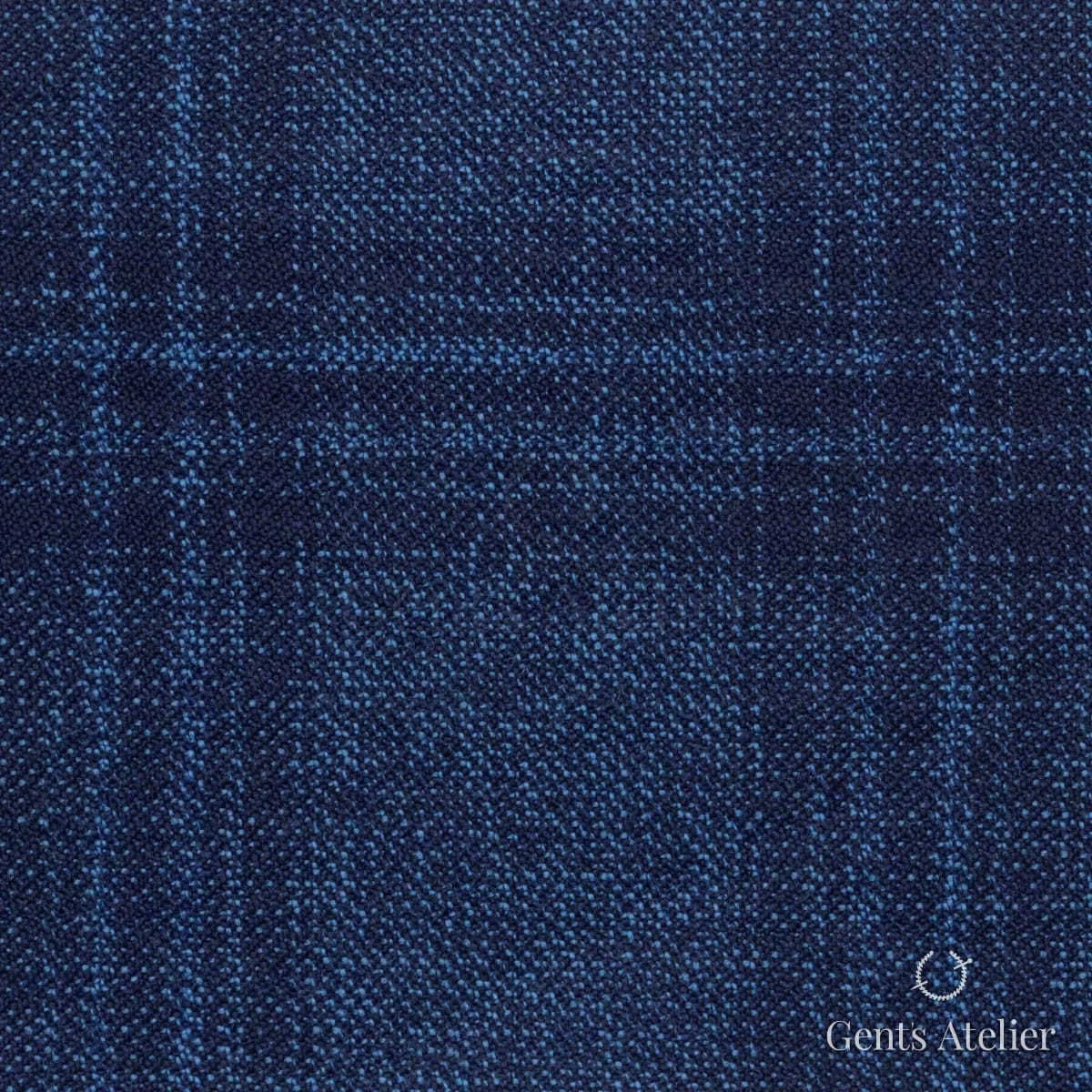 Костюмная ткань Marzoni 600 - 471 / 1000 — Синий / Тёмно-синий, виндоупейн, 100% шерсть
