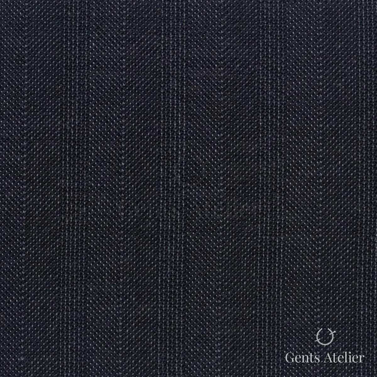 Костюмная ткань Marzoni 606 - 931 / 800 — Угольно-серый, в полоску, 100% шерсть