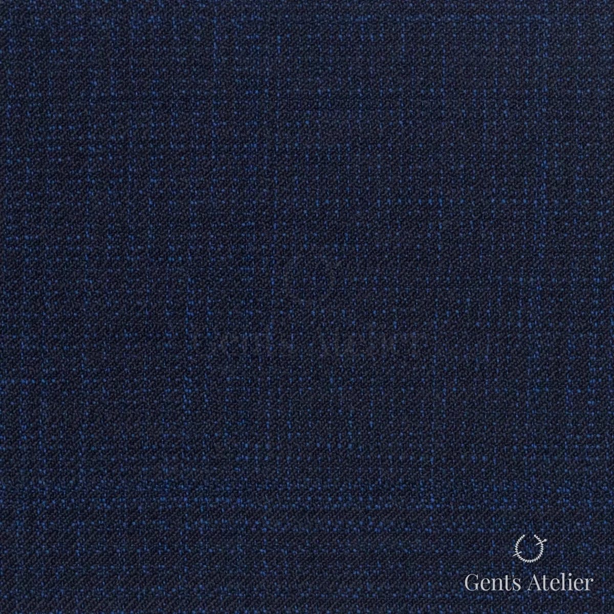 Костюмная ткань Marzoni 609 - 414 / 1000 — Синий / Чёрный, в клетку, 100% шерсть