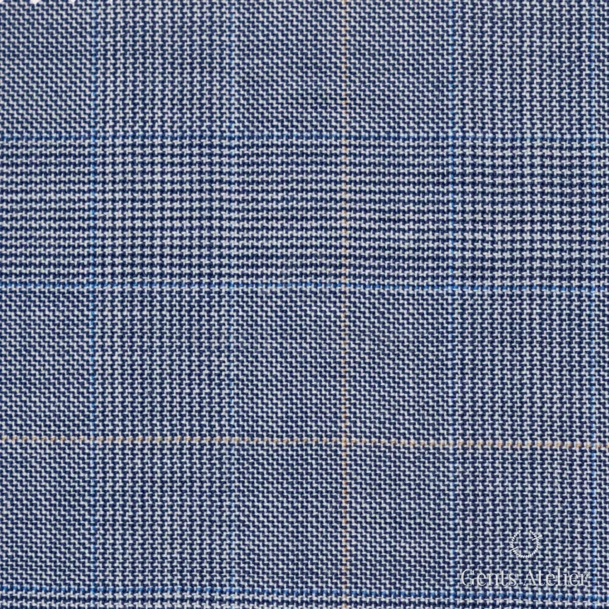 Костюмная ткань Marzoni 609 - 528 / 900 — Синий, виндоупейн, 100% шерсть