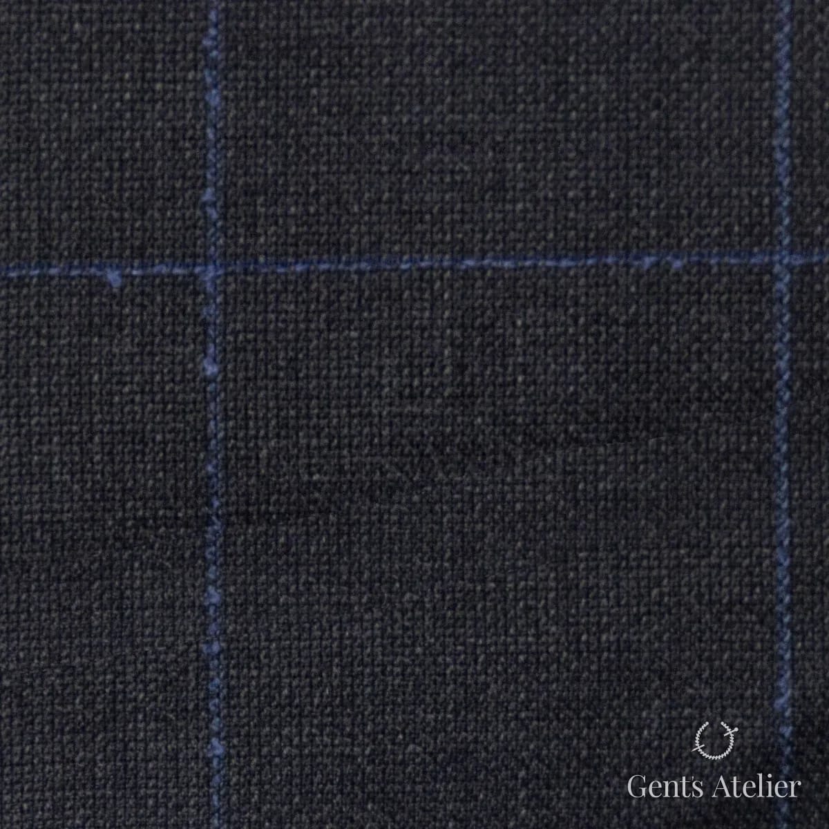 Костюмная ткань Marzoni 609 - 792 / 1000 — Серый / Синий, виндоупейн, 100% шерсть