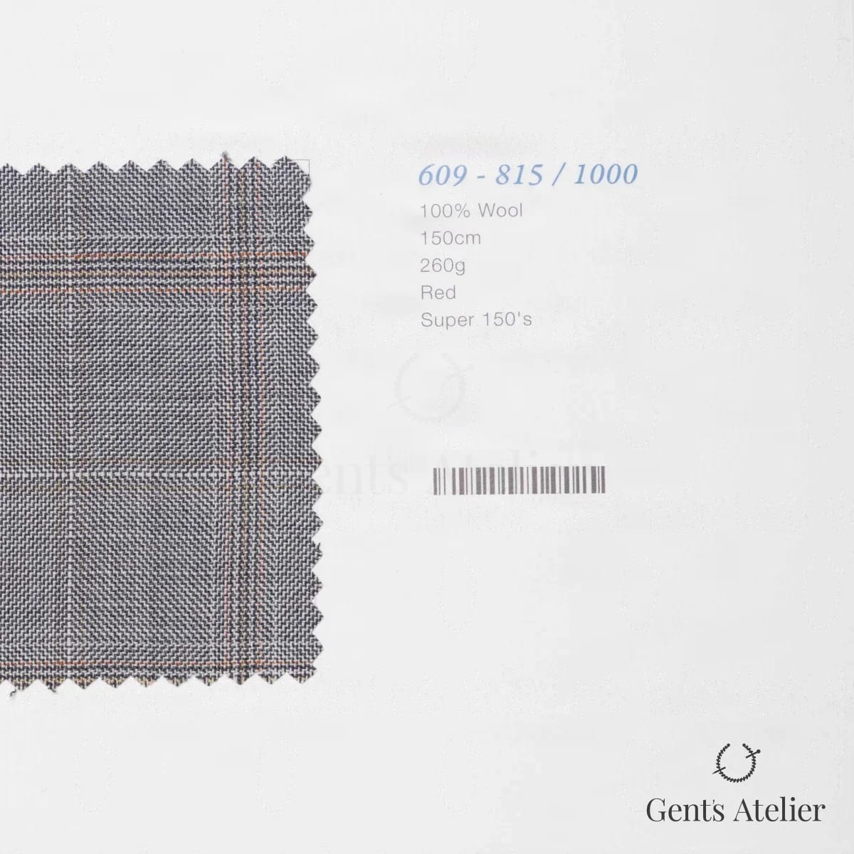 Образец ткани Marzoni 609 - 815 / 1000 с этикеткой — Красный