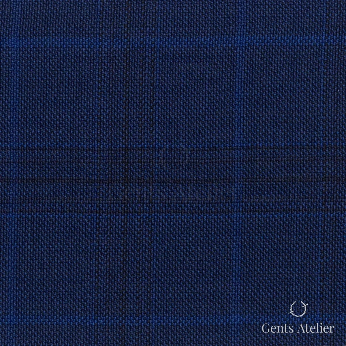 Костюмная ткань Marzoni 609 - 834 / 1000 — Синий, в клетку, 100% шерсть