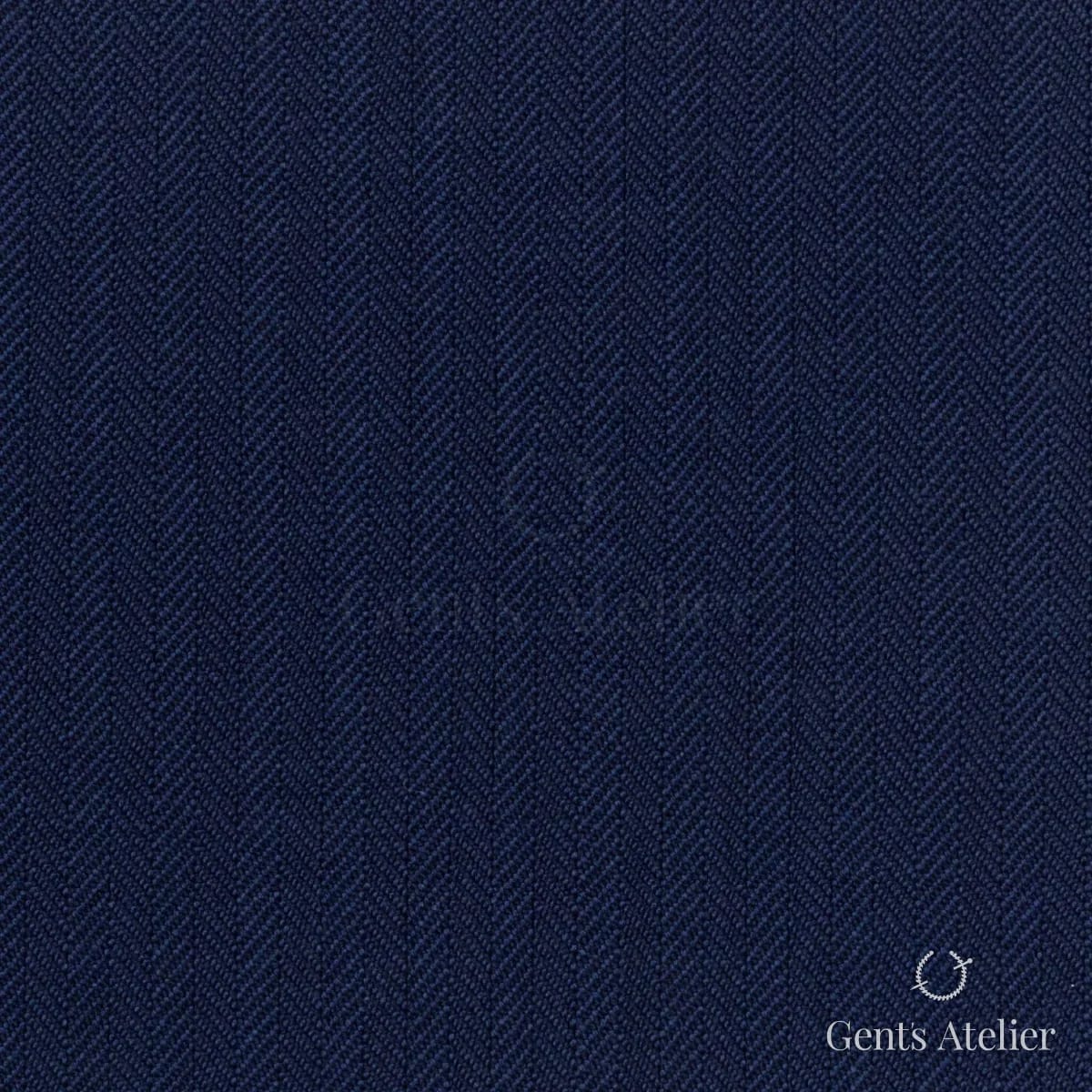 Костюмная ткань Marzoni 609 - 865 / 1000 — Тёмно-синий, ёлочка, 100% шерсть