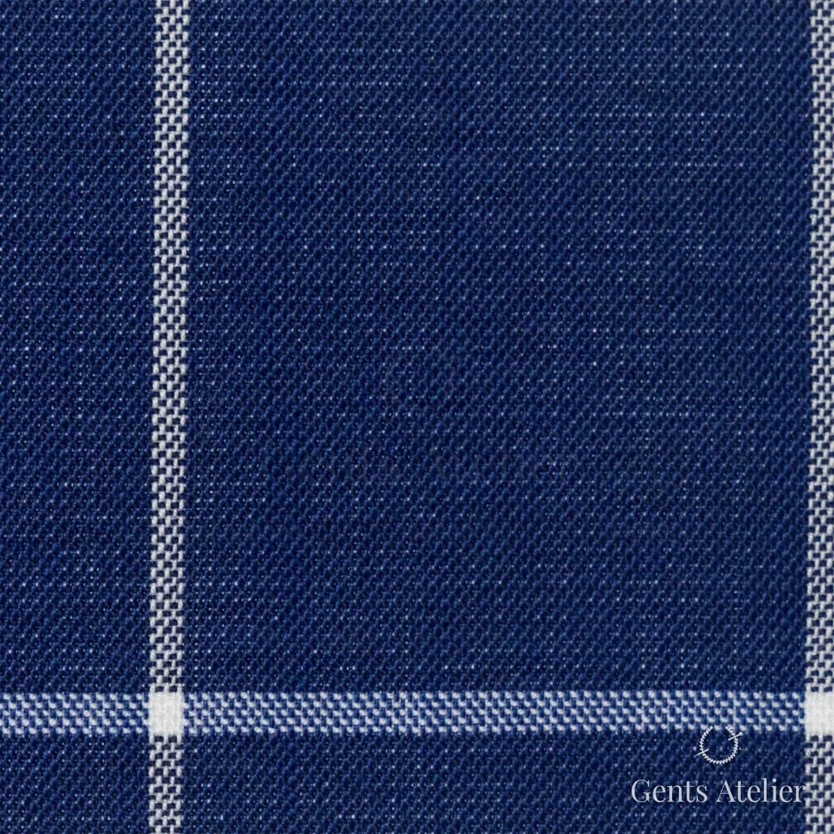 Костюмная ткань Marzoni 619 - 135 / 1000 — Синий / Белый, виндоупейн, 100% шерсть